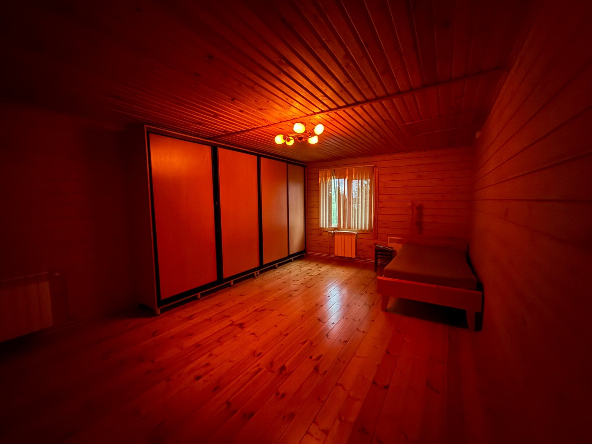 room showing an infrared sauna