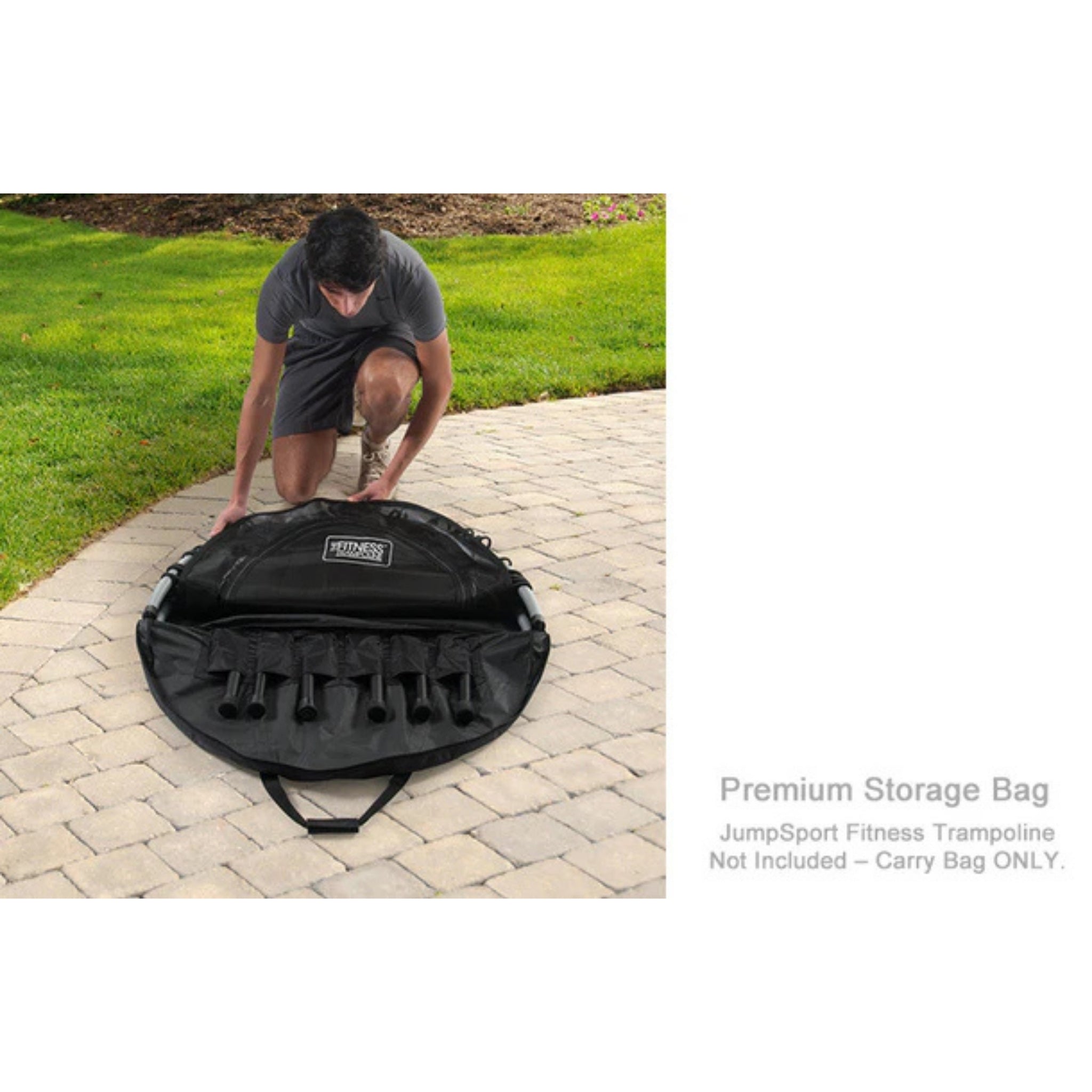 JumpSport Storage & Carry Bag for Half-Fold Fitness Trampolines - Premium 44"