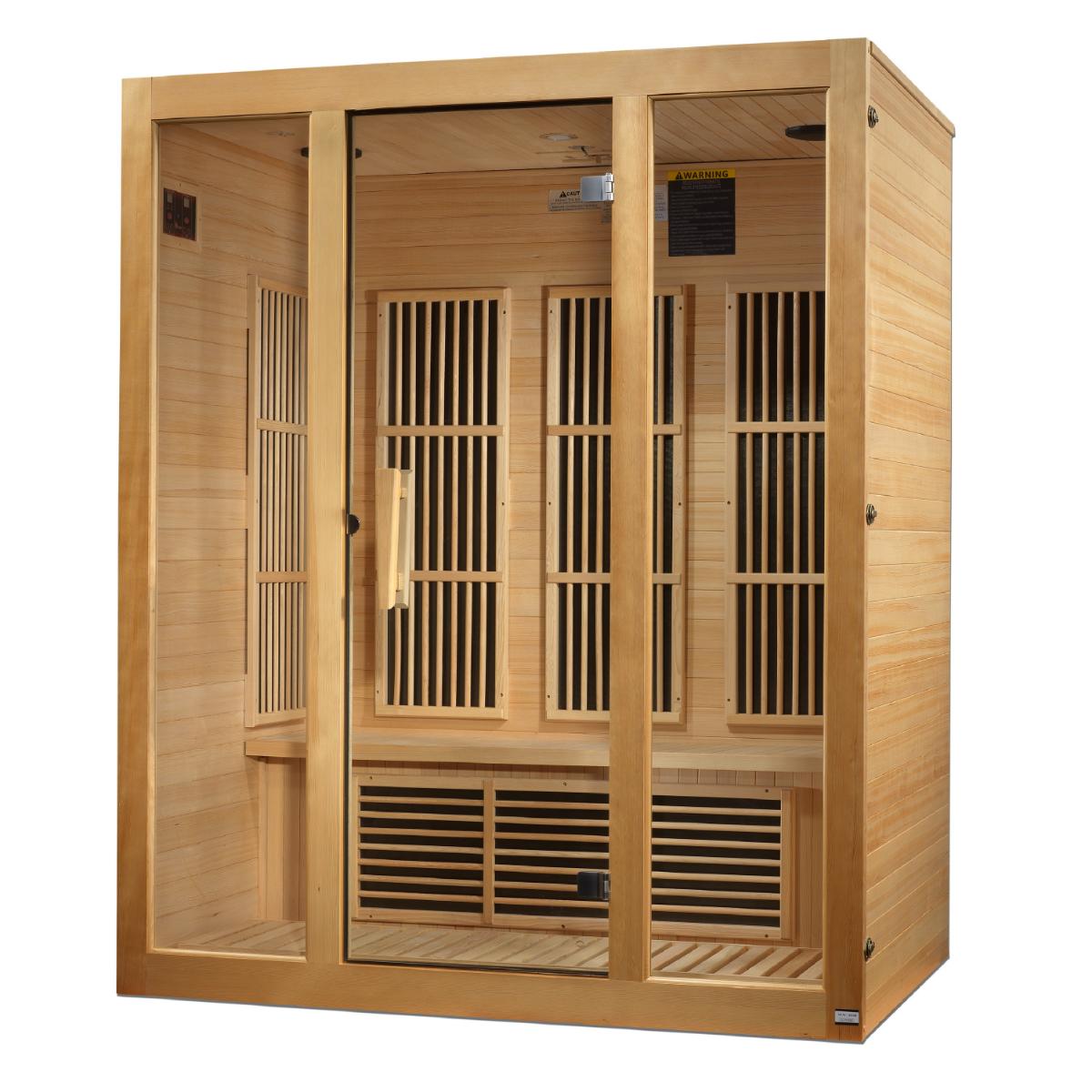 Golden Designs Maxxus Bellevue – 3 Person Low EMF Infrared Sauna