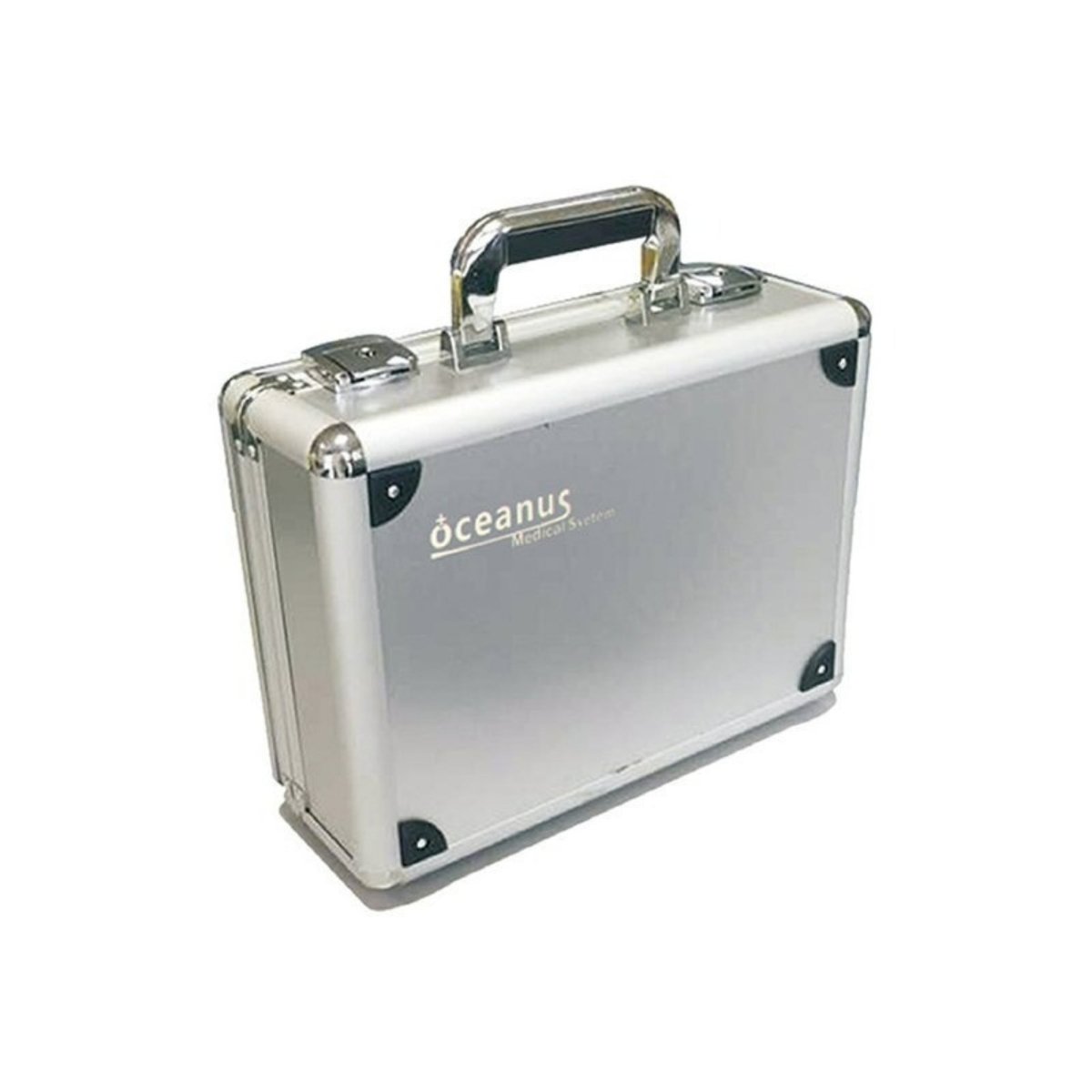 PhysioPRO shockwave therapy device silver protective carrying case with handle and reinforced corners