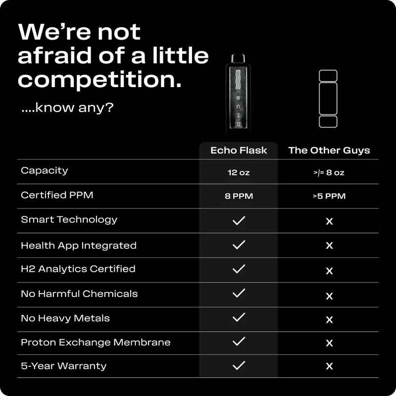 Echo Flask Hydrogen Water Bottle for Smart Daily Hydration - Hydrogen Water by Echo Water