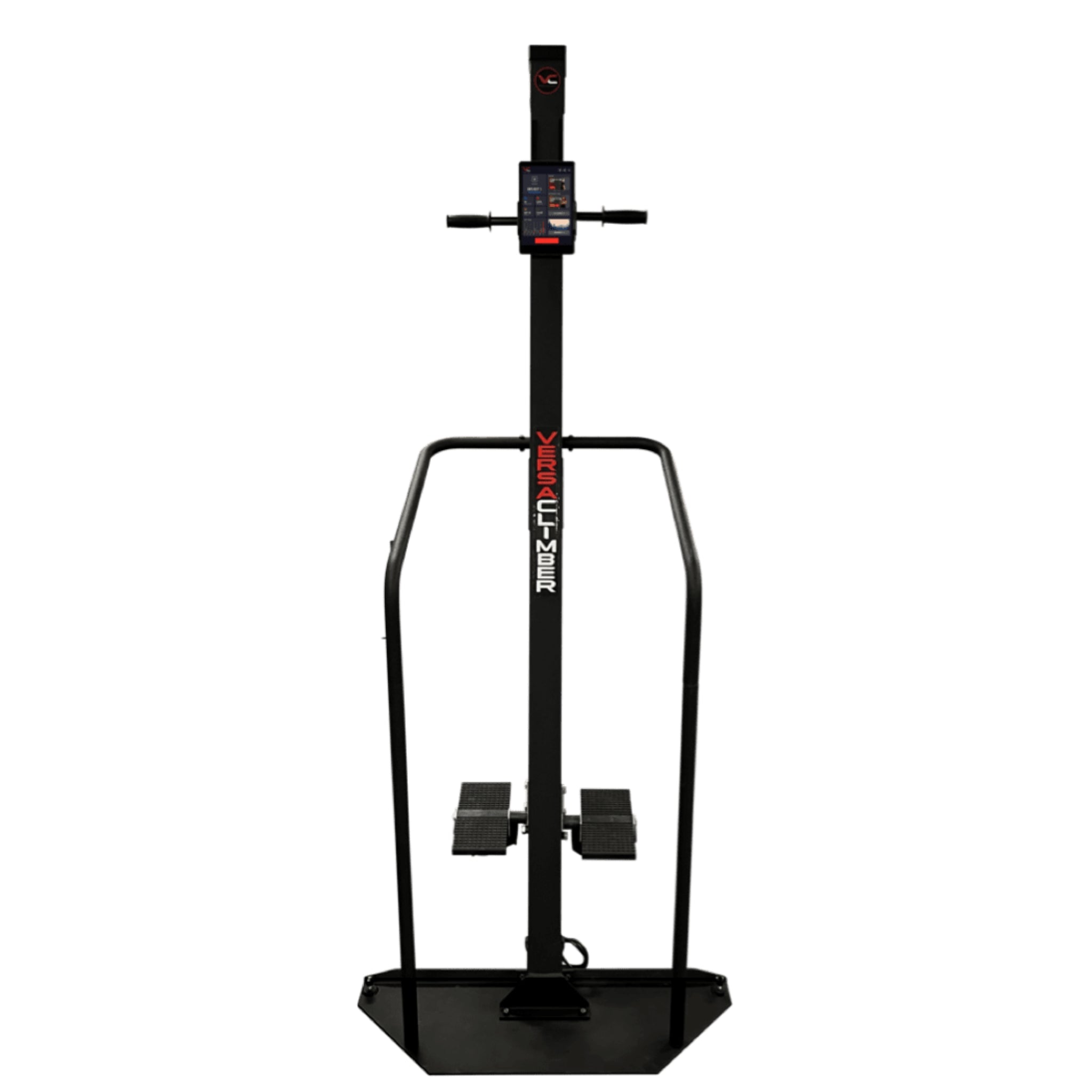 VersaClimber H/HP vertical climbing machine in black finish, designed for full-body cardio and strength training, displayed on a clean white background