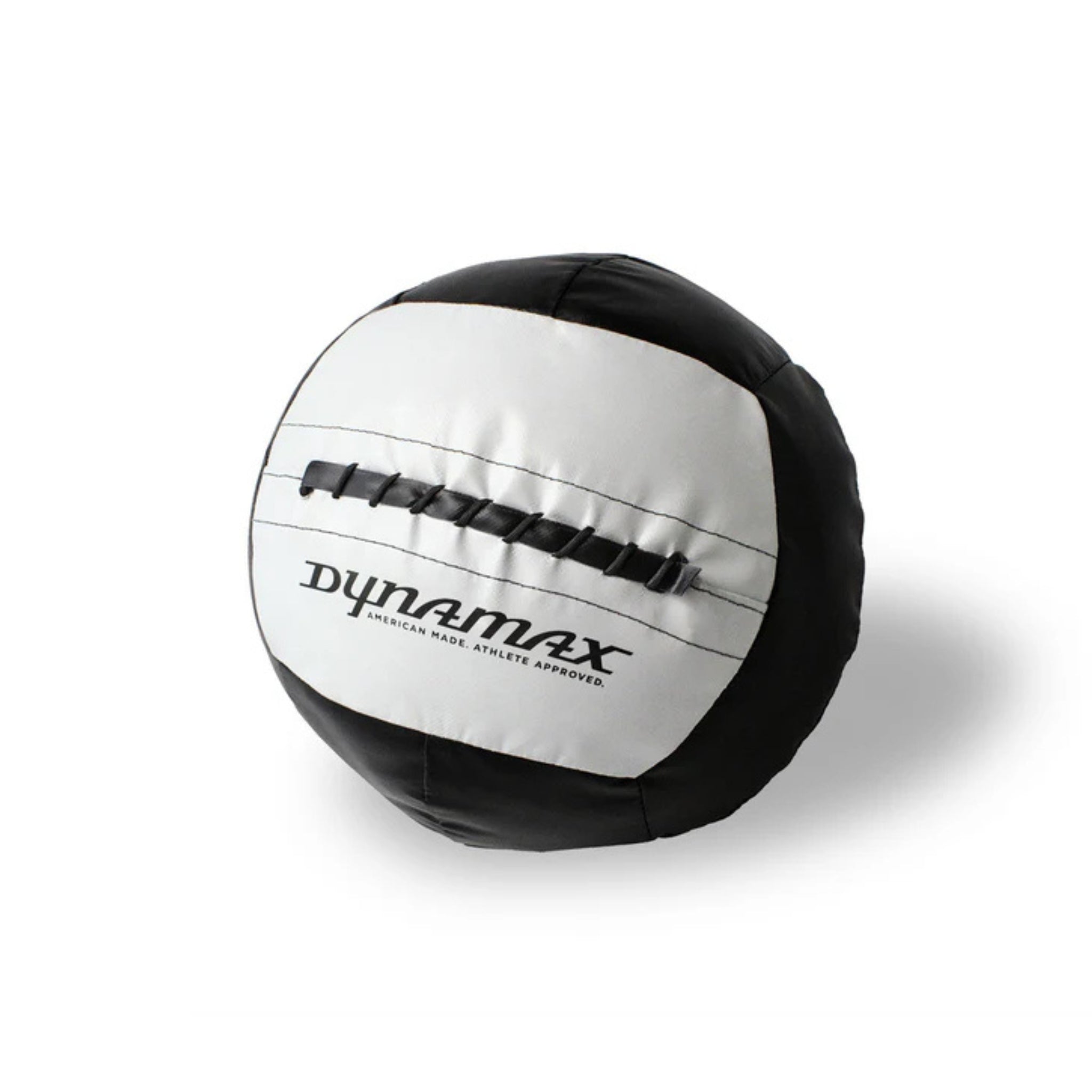 Dynamax black and white medicine ball for strength and conditioning workouts