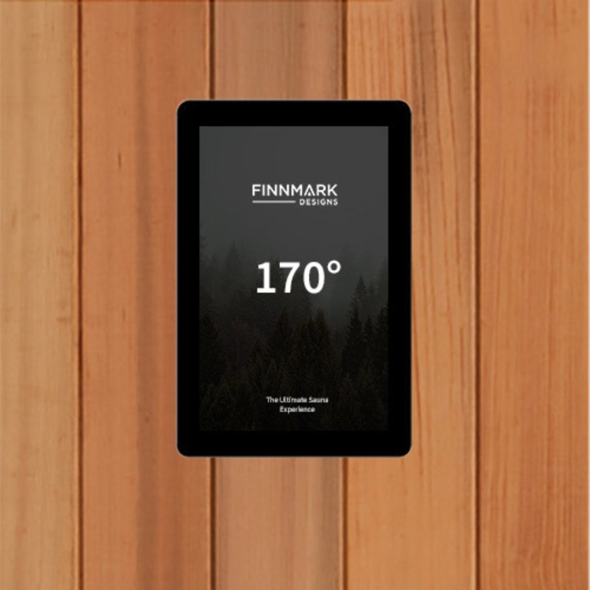Finnmark FD-4 sauna digital temperature controller showing 170 degrees Fahrenheit.