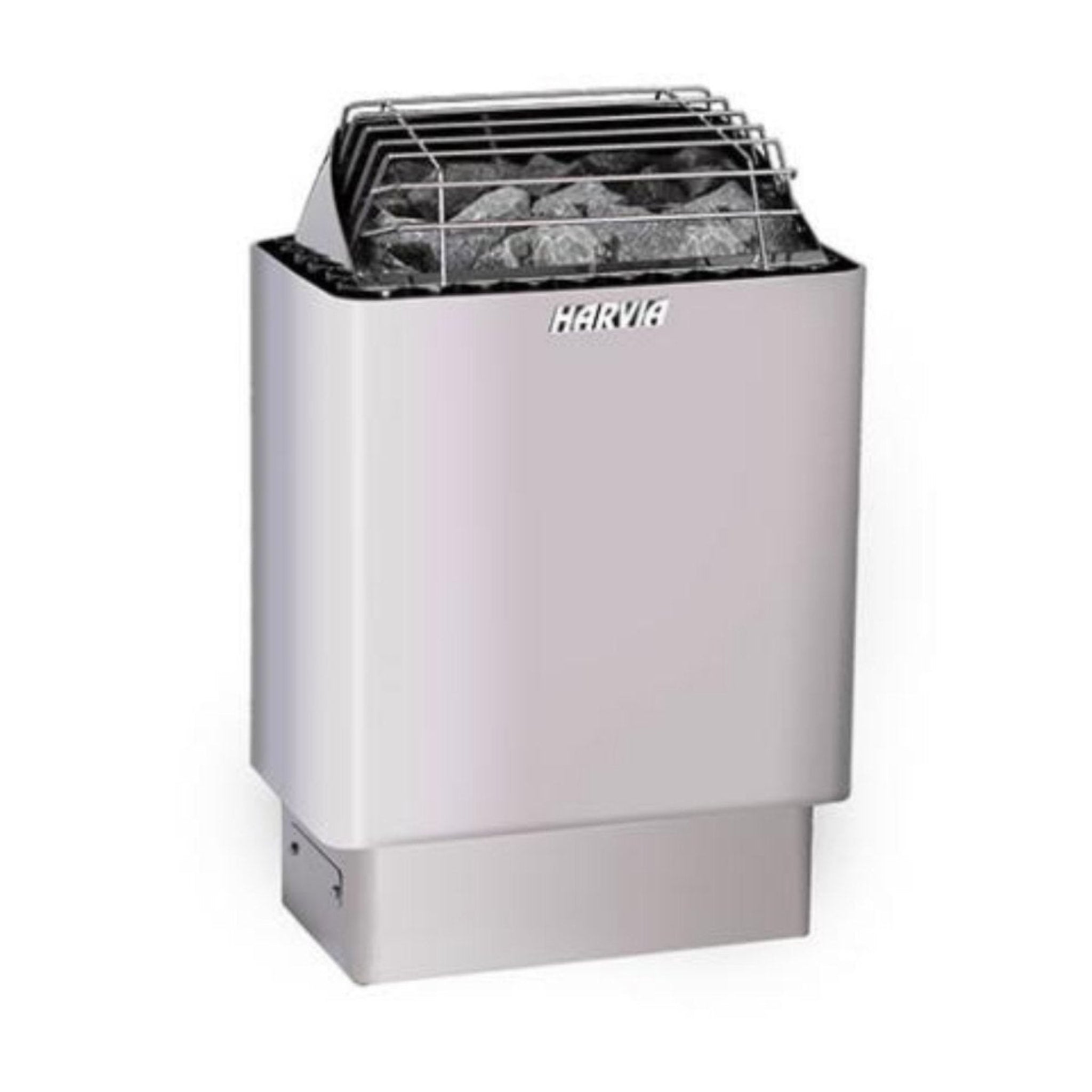 Harvia KIP60W electric sauna heater with stone compartment on white background