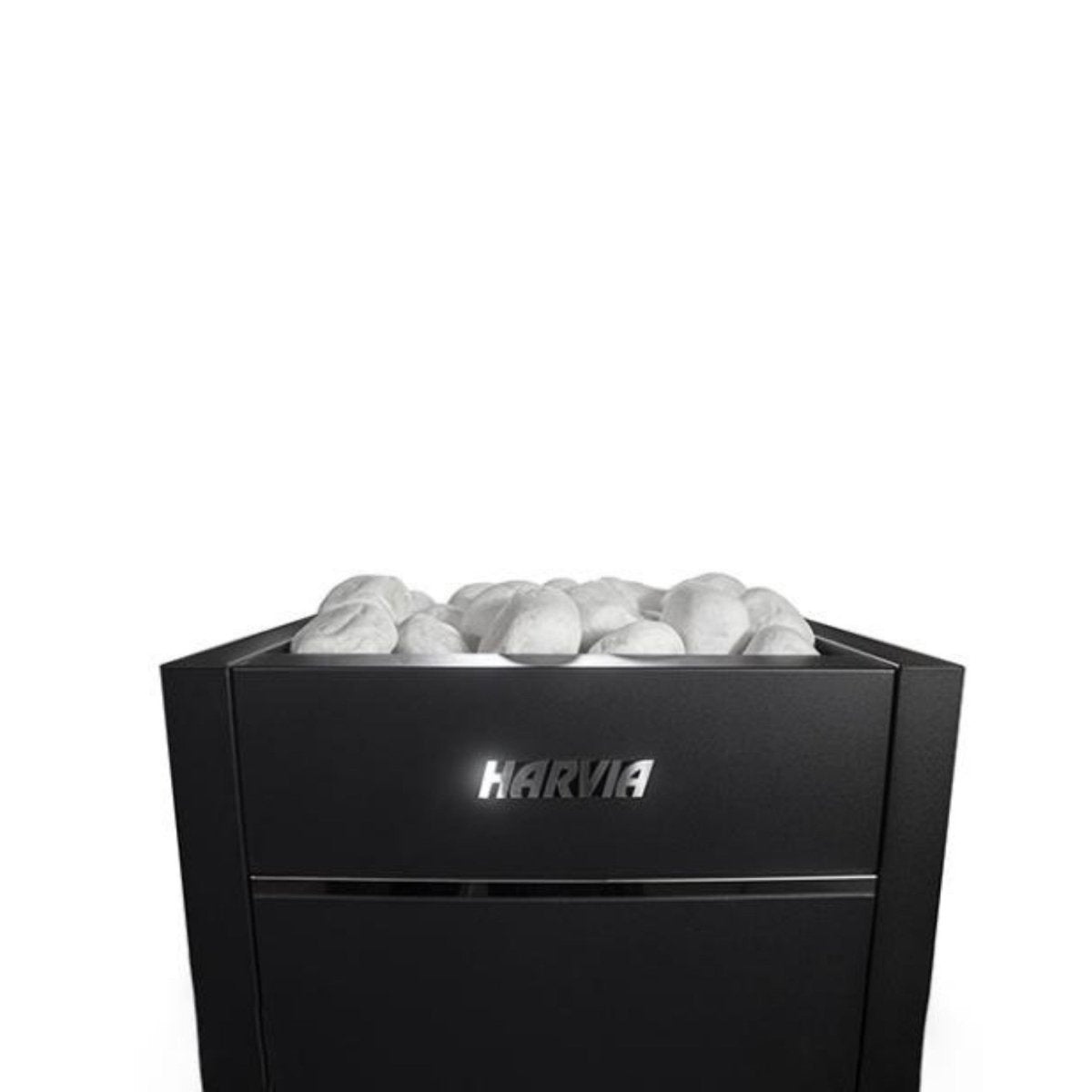 Harvia Virta HL60E electric sauna heater close up showing stone compartment