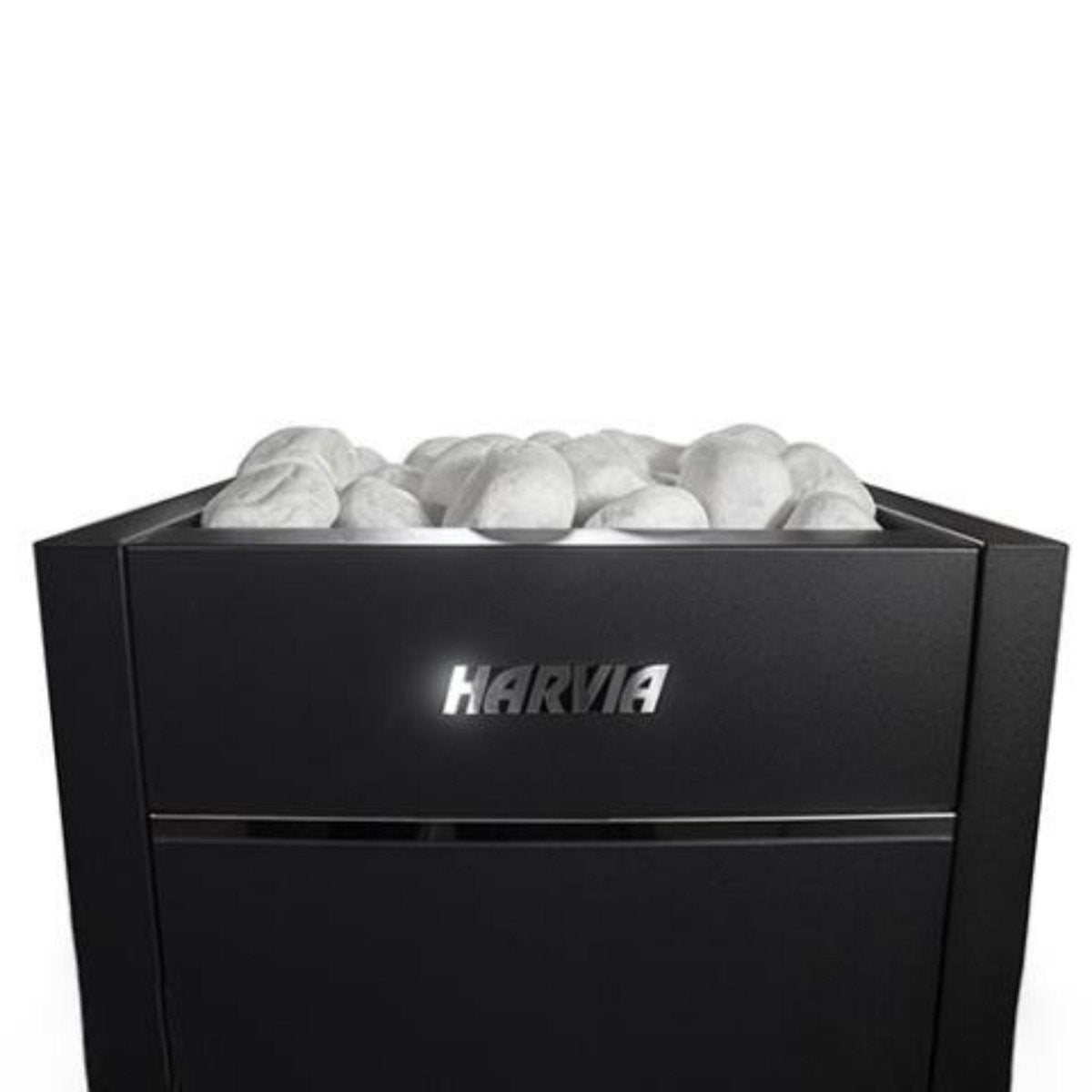Harvia Virta HL90E sauna heater close up showing stone compartment