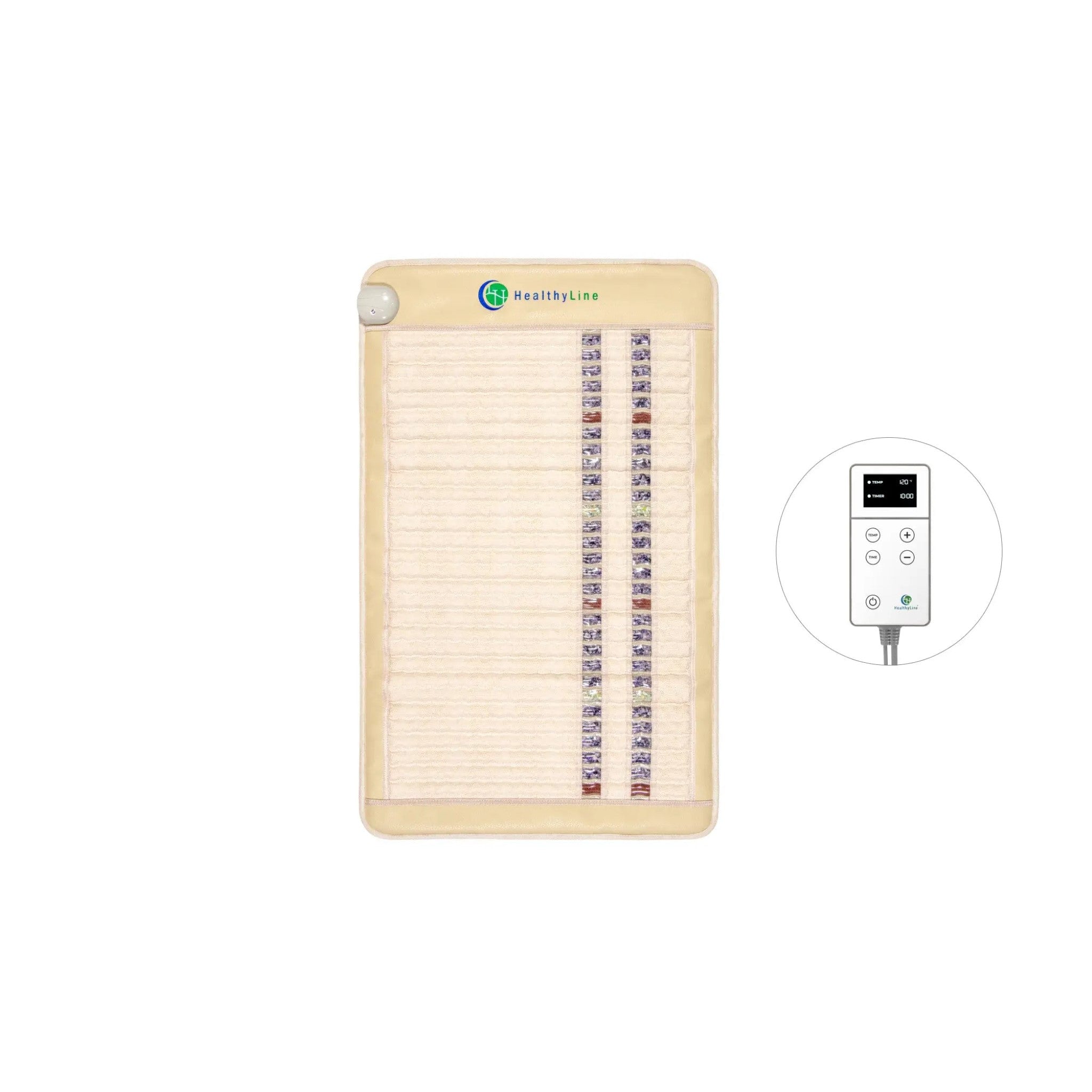 HealthyLine SOFT Series far infrared heating mat with natural gemstones for full-body relaxation and therapy