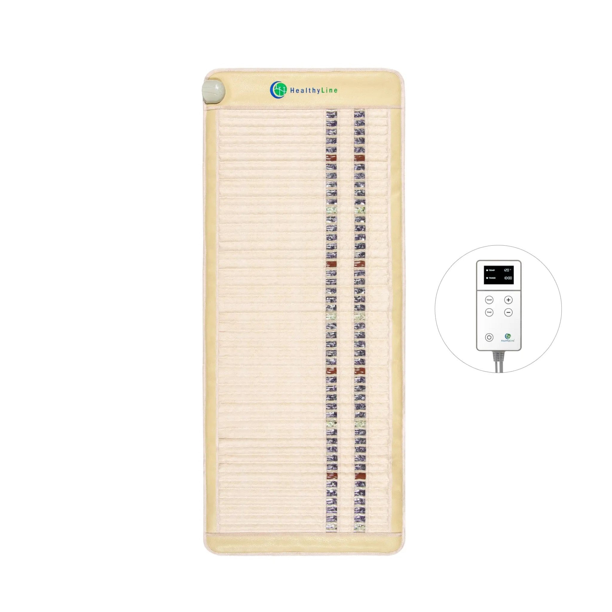 HealthyLine SOFT Series far infrared heating mat with natural gemstones for full-body relaxation and therapy