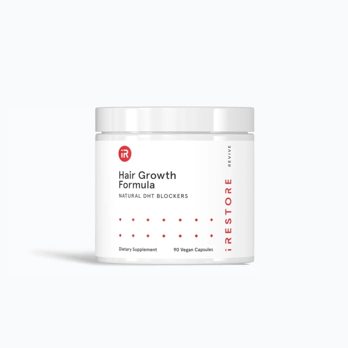 iRestore Hair Growth Formula supplement jar for supporting healthy hair regrowth