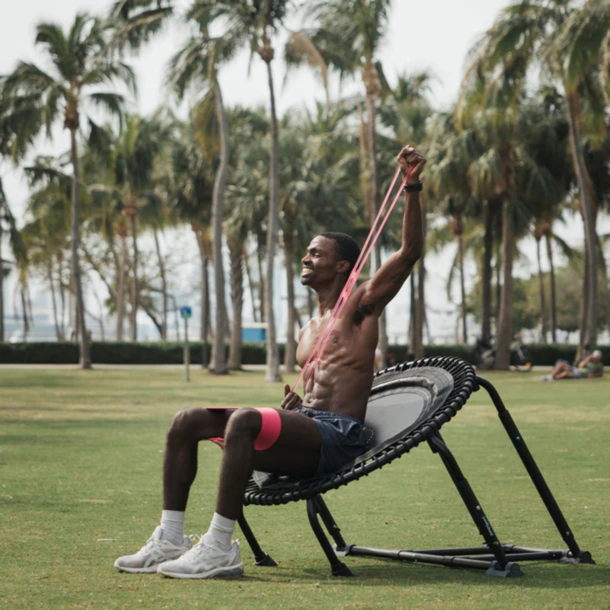 Jumpsport resistance band kit size chart showing band resistance levels