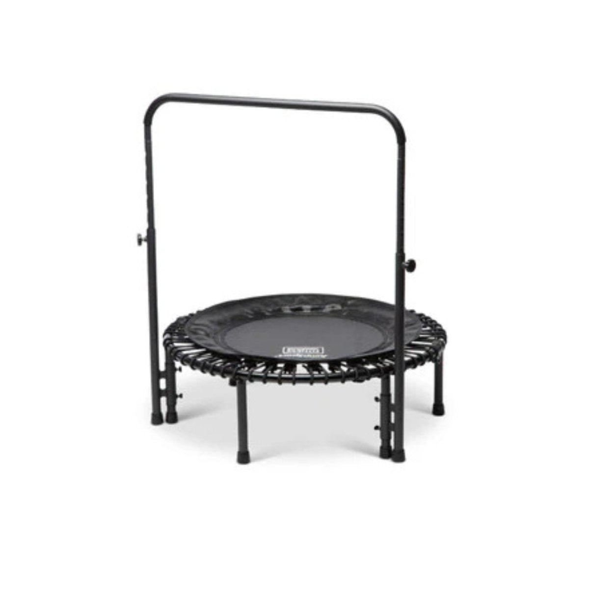 Jumpsport trampoline handlebar accessory front view for added workout stability
