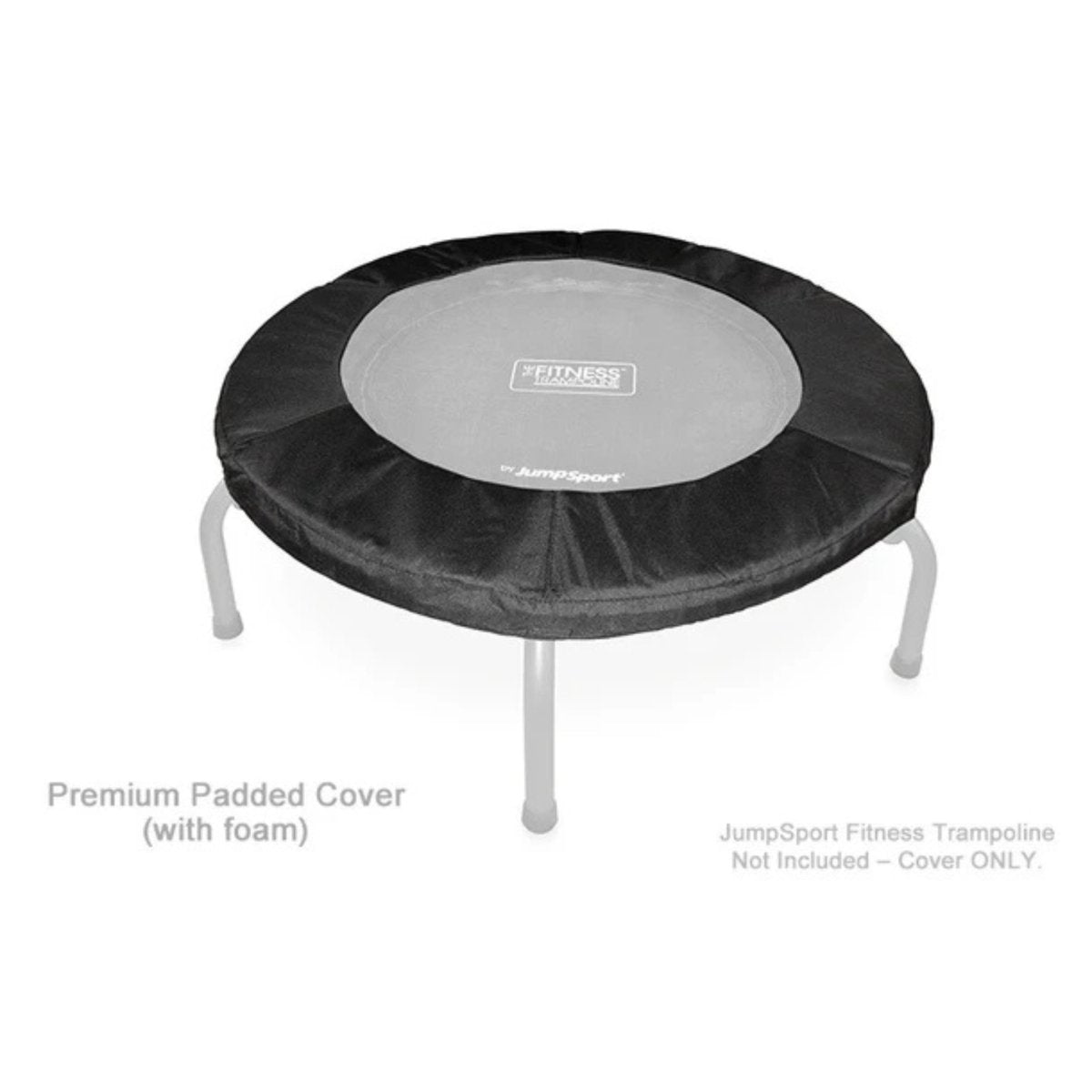 Jumpsport trampoline with premium padded skirt cover for added safety