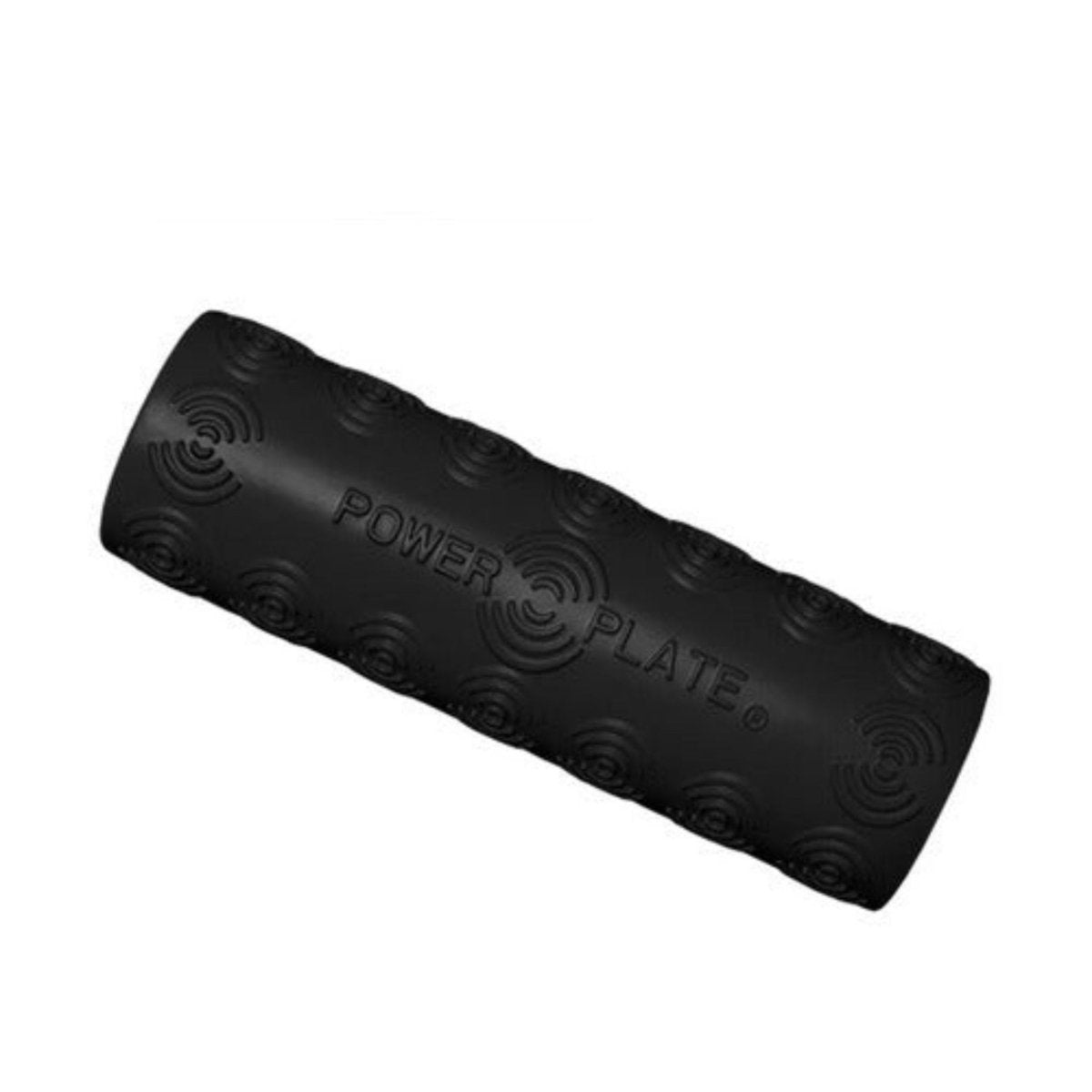 Power Plate foam roller placed behind woman’s back for posture and support while working at a desk