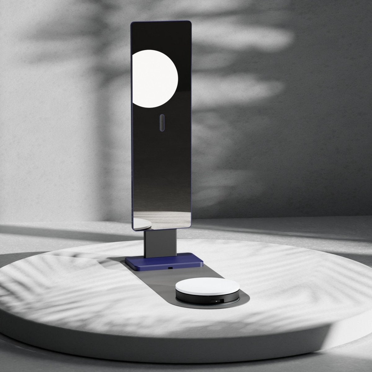 Visbody M30 3D body scanner showcased in a minimalist modern setting for health and wellness technology