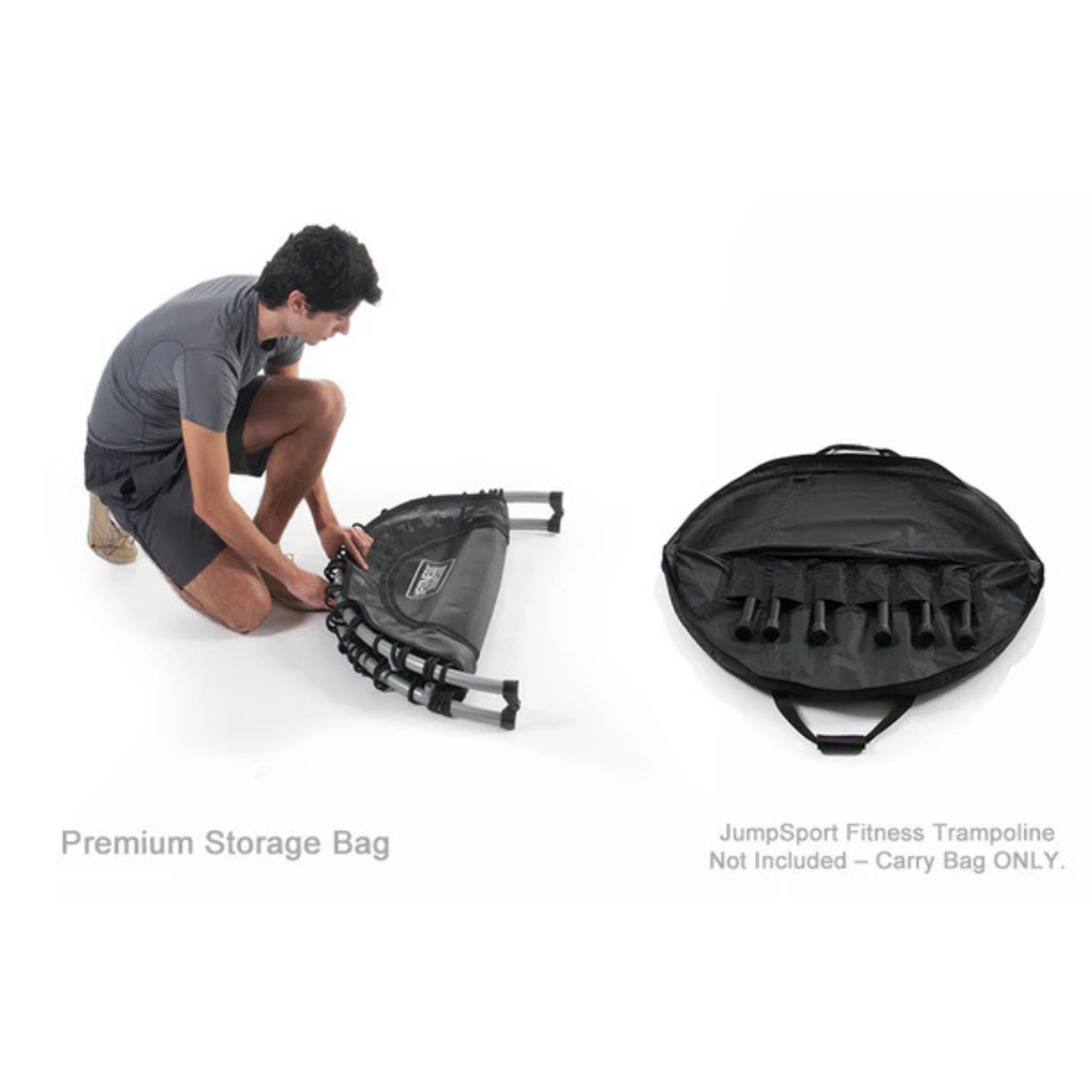 JumpSport Storage & Carry Bag for Half-Fold Fitness Trampolines - Premium 39"