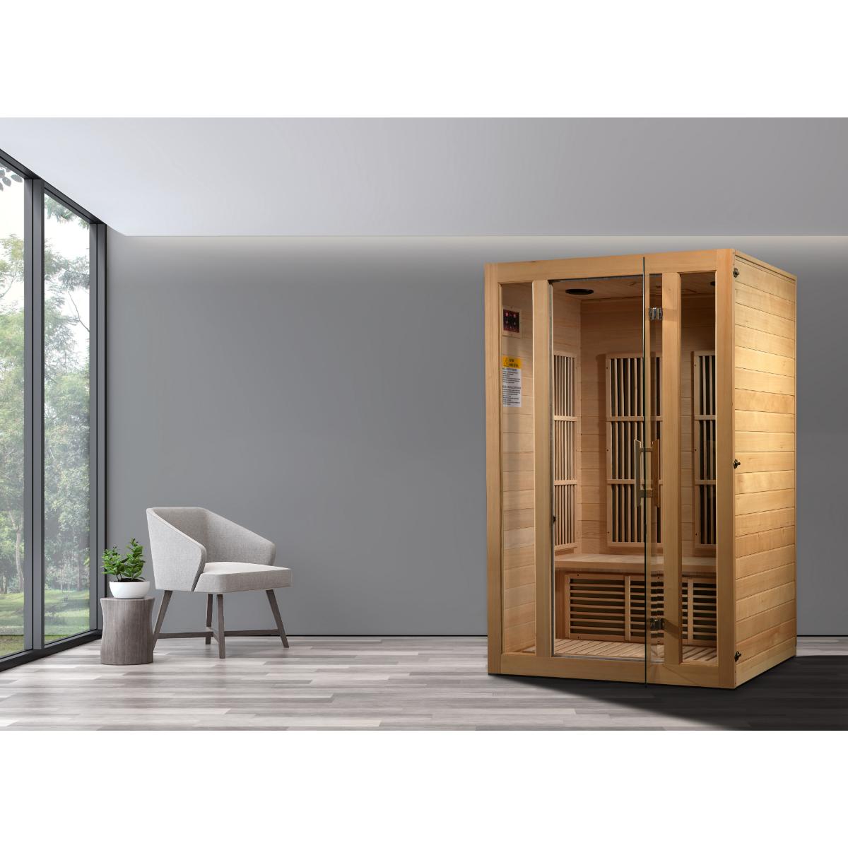 Golden Designs Maxxus Seattle – 2 Person Low EMF Infrared Sauna