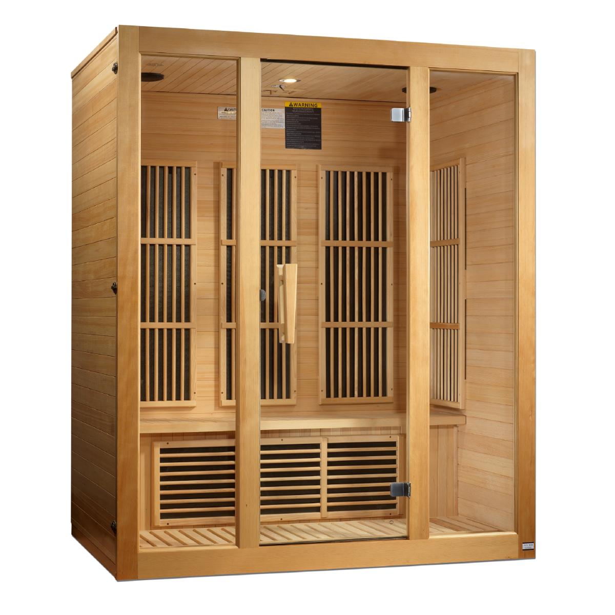 Golden Designs Maxxus Bellevue – 3 Person Low EMF Infrared Sauna