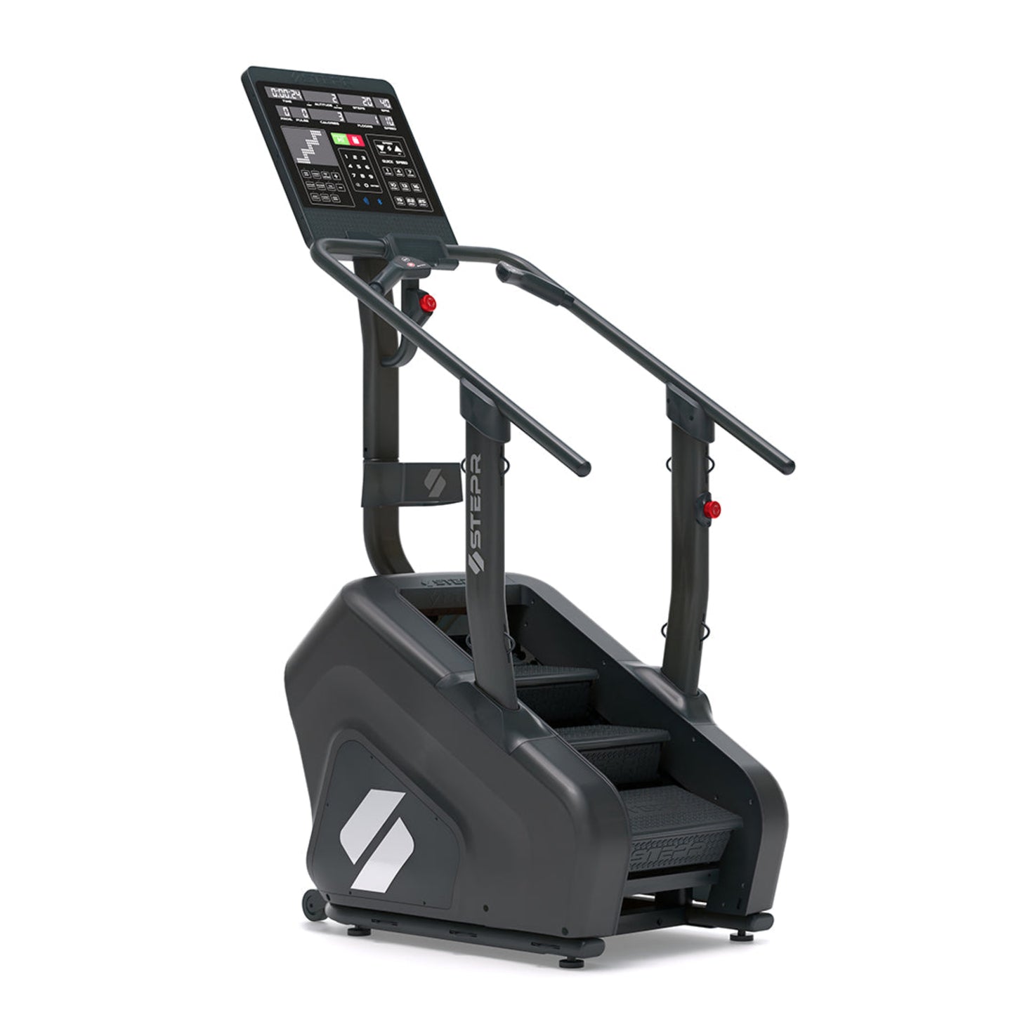 STEPR Classic stair climber with LED console, compact home fitness stepper machine for cardio workouts.