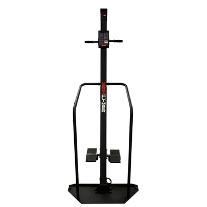 VersaClimber H/HP vertical climbing machine in black finish, designed for full-body cardio and strength training, displayed on a clean white background