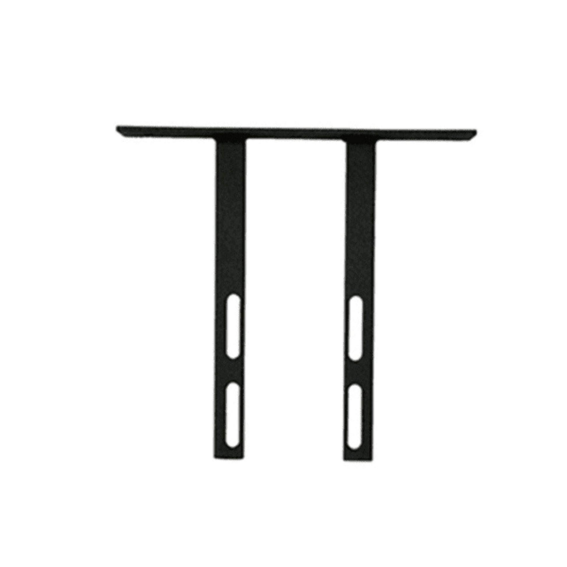 VersaClimber H/HP wall mount installation bracket with dual support arms in black steel finish, displayed on a clean white background to highlight strength, secure mounting, and durability