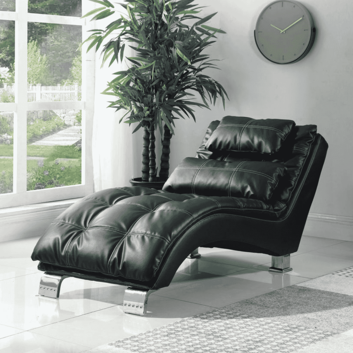 Harmonic Frequency Massage Chaise reclined lounge chair showing ergonomic shape and padded surface