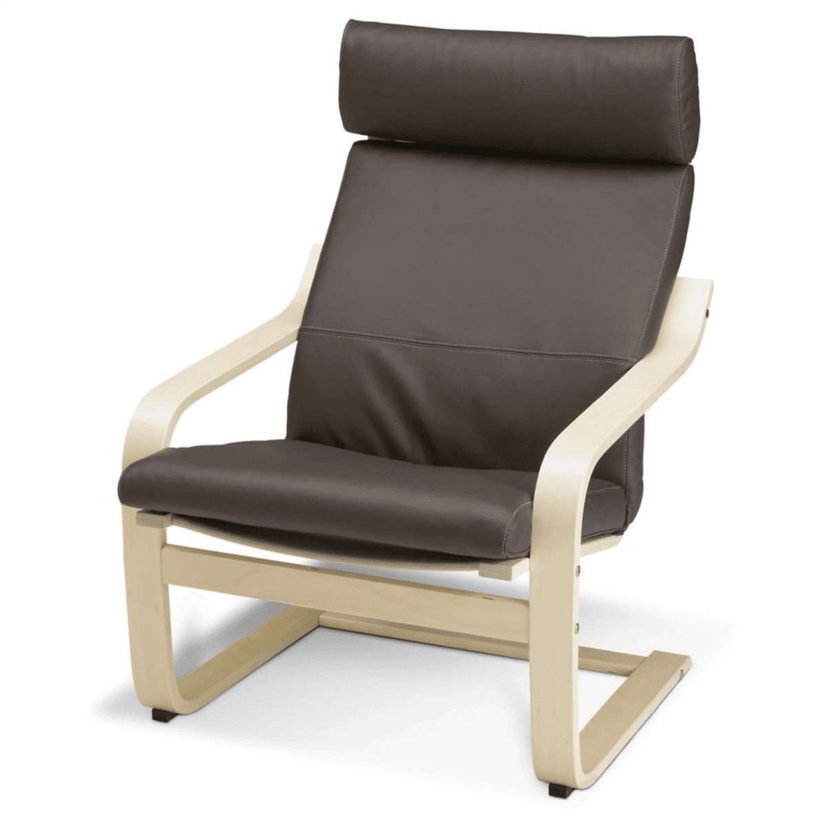 Harmonic Frequency Massage Comfort Chair in brown leather with ergonomic frame and cushioned headrest.