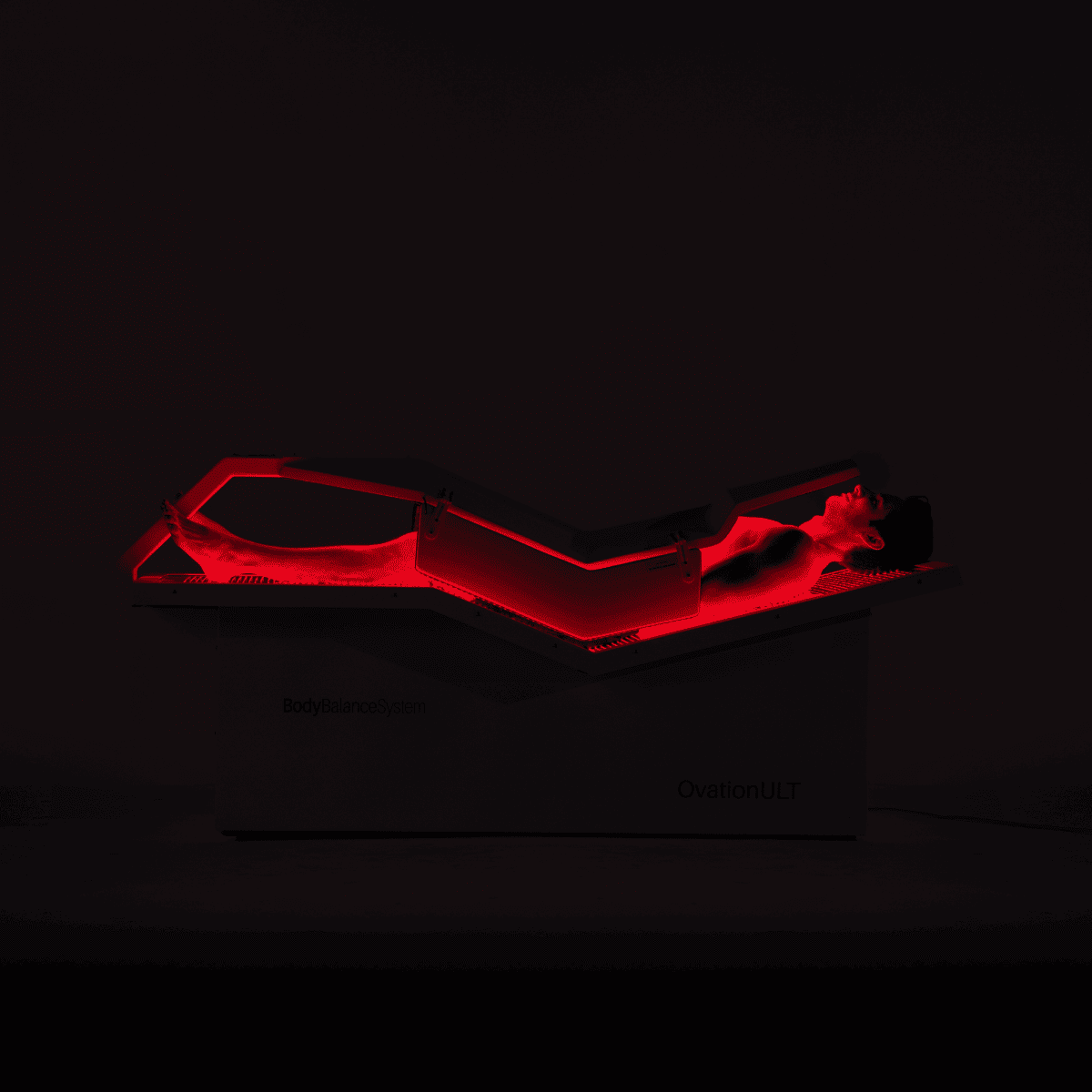 OvationULT Red Light Therapy Bed for full-body rejuvenation and recovery.