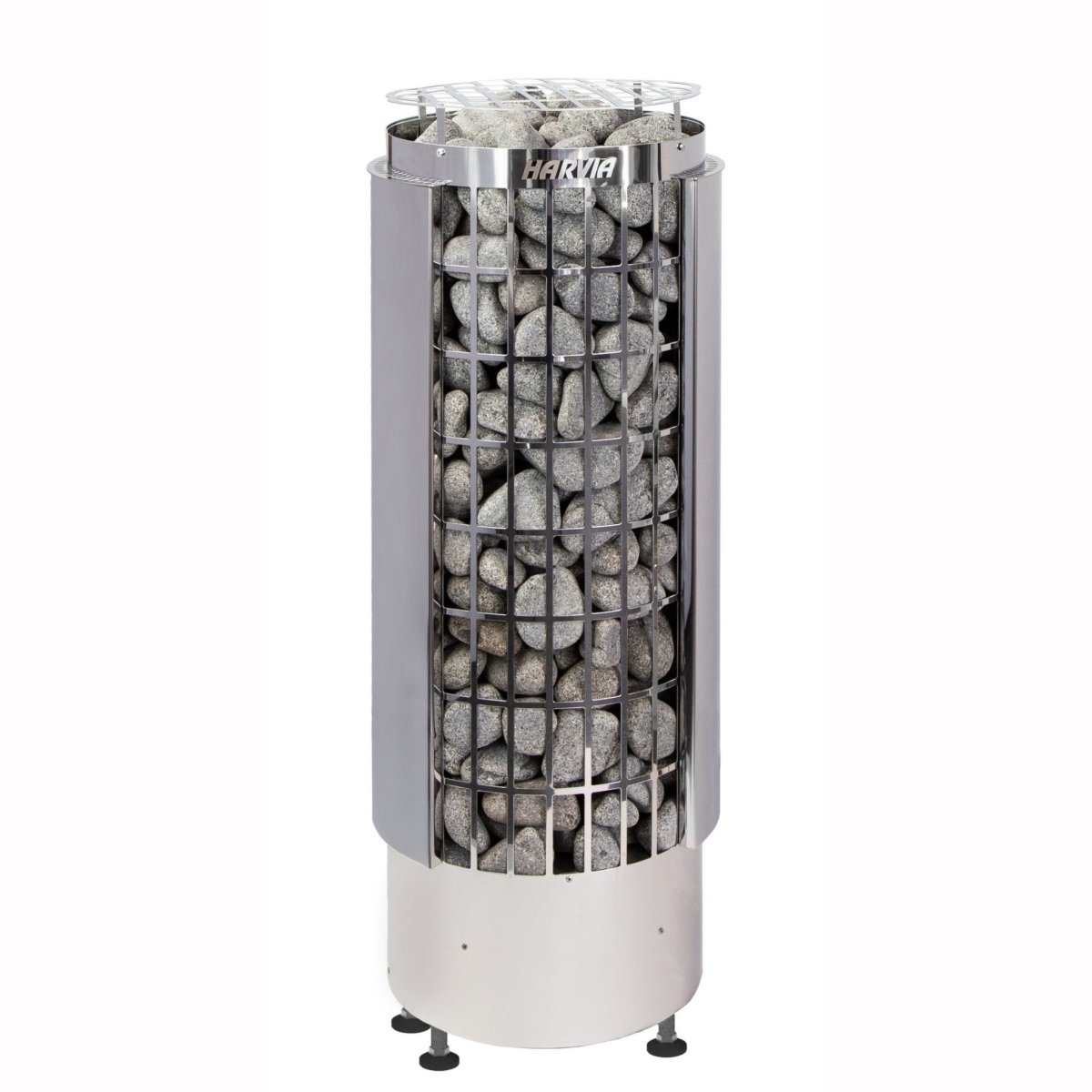Harvia Cilindro PC90 electric sauna heater on white background