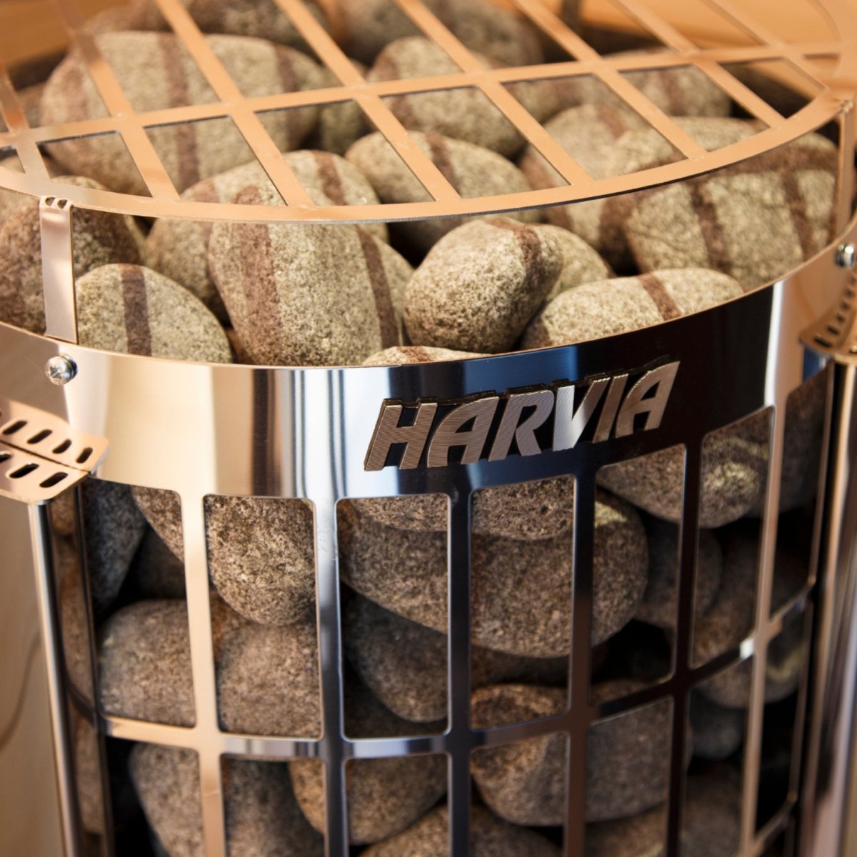 Harvia Cilindro PC90E electric sauna heater close up