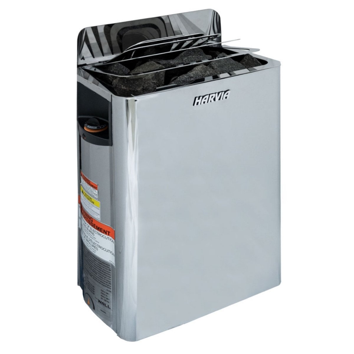 Harvia The Wall SWS80 electric sauna heater on white background