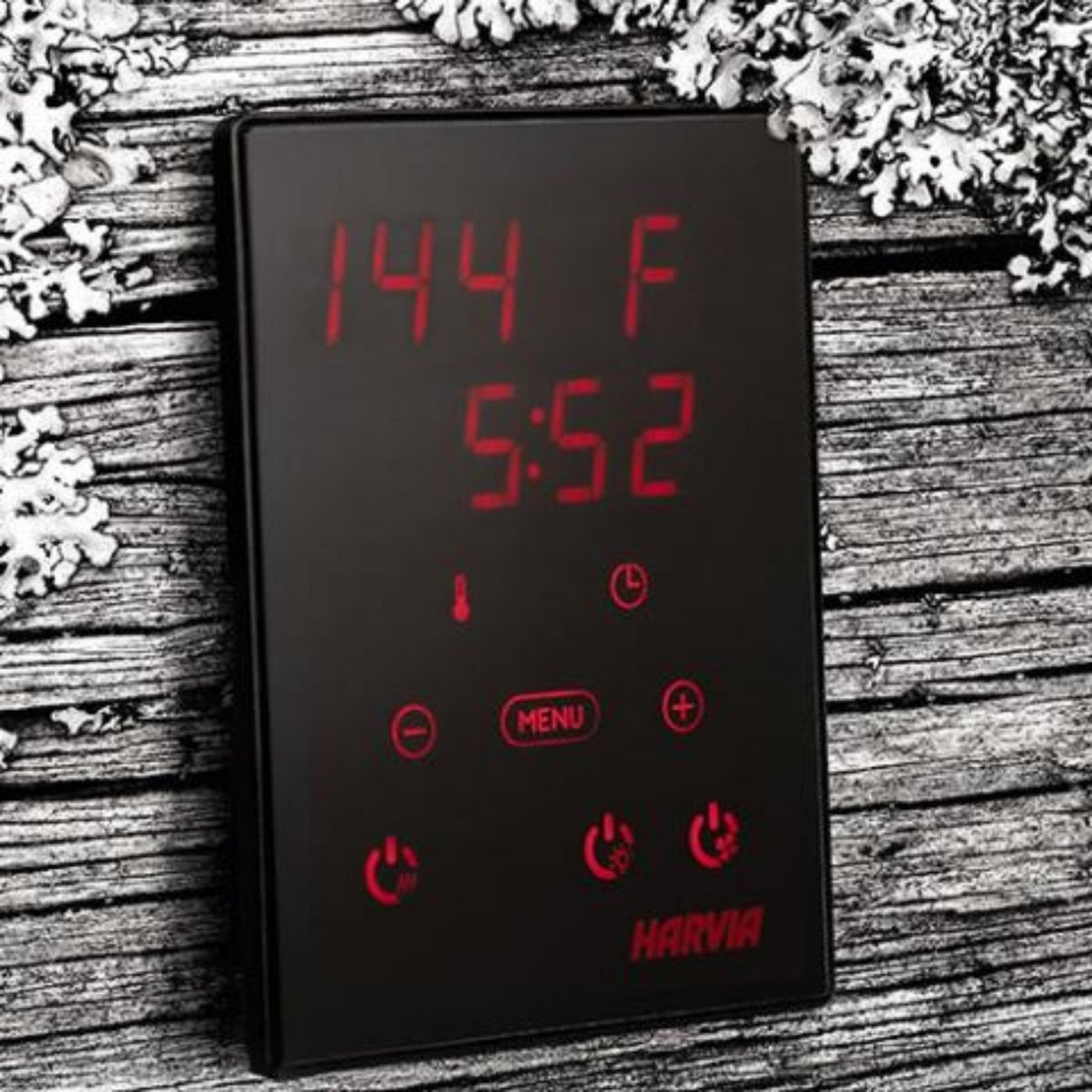 Harvia Xenio CX30-U1-U3-XW sauna controller featuring modern digital touchscreen interface