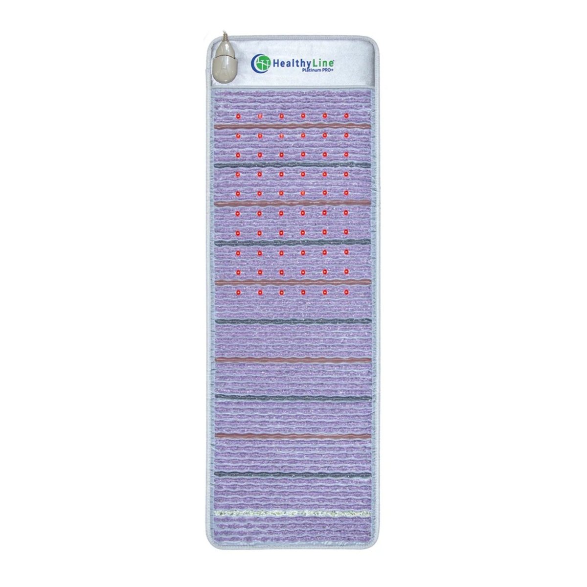 HealthyLine Platinum PEMF infrared heating mat with amethyst, jade, and tourmaline gemstones