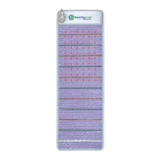 HealthyLine Platinum Series PEMF Far Infrared Heating Mat with amethyst, jade, and tourmaline gemstones for full-body therapy