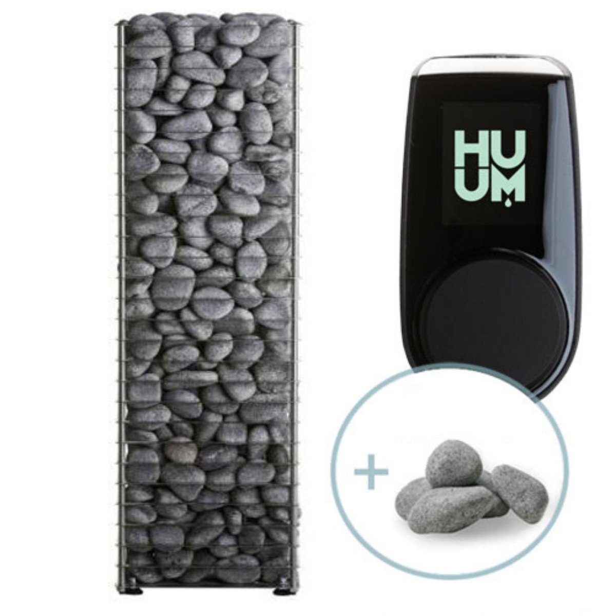 HUUM CLIFF 9STU sauna heater package with sauna stones and controller