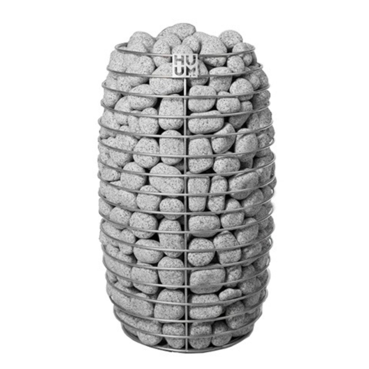 HUUM HIVE Mini electric sauna heater filled with stones on white background