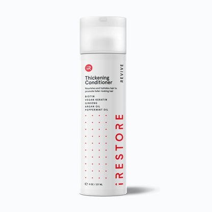 iRestore Thickening Conditioner bottle designed to strengthen and volumize hair
