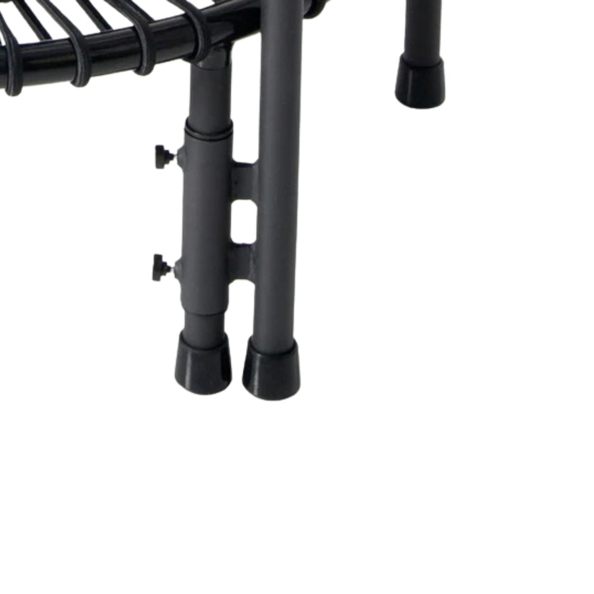 Close-up of Jumpsport trampoline handlebar accessory with adjustable height