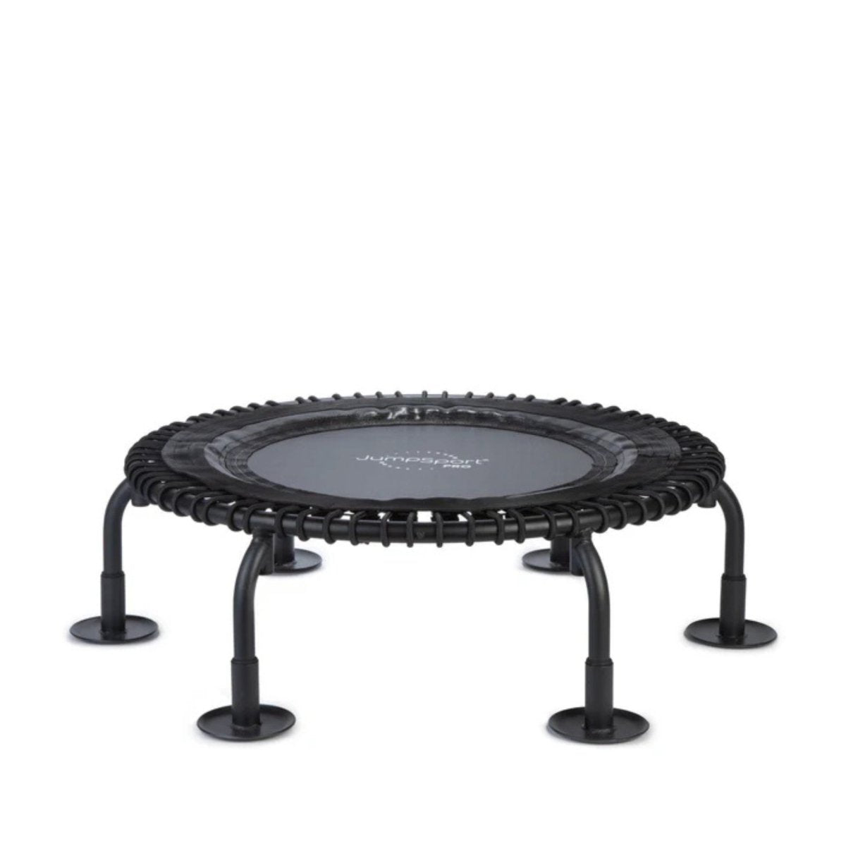 Jumpsport trampoline with replacement leg set for stable rebounding support