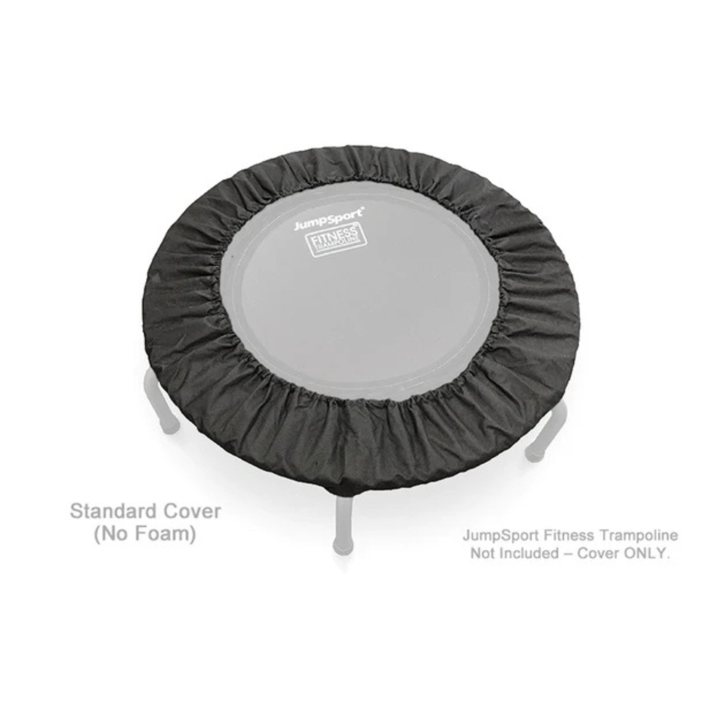 Top view of Jumpsport trampoline featuring protective padded skirt cover