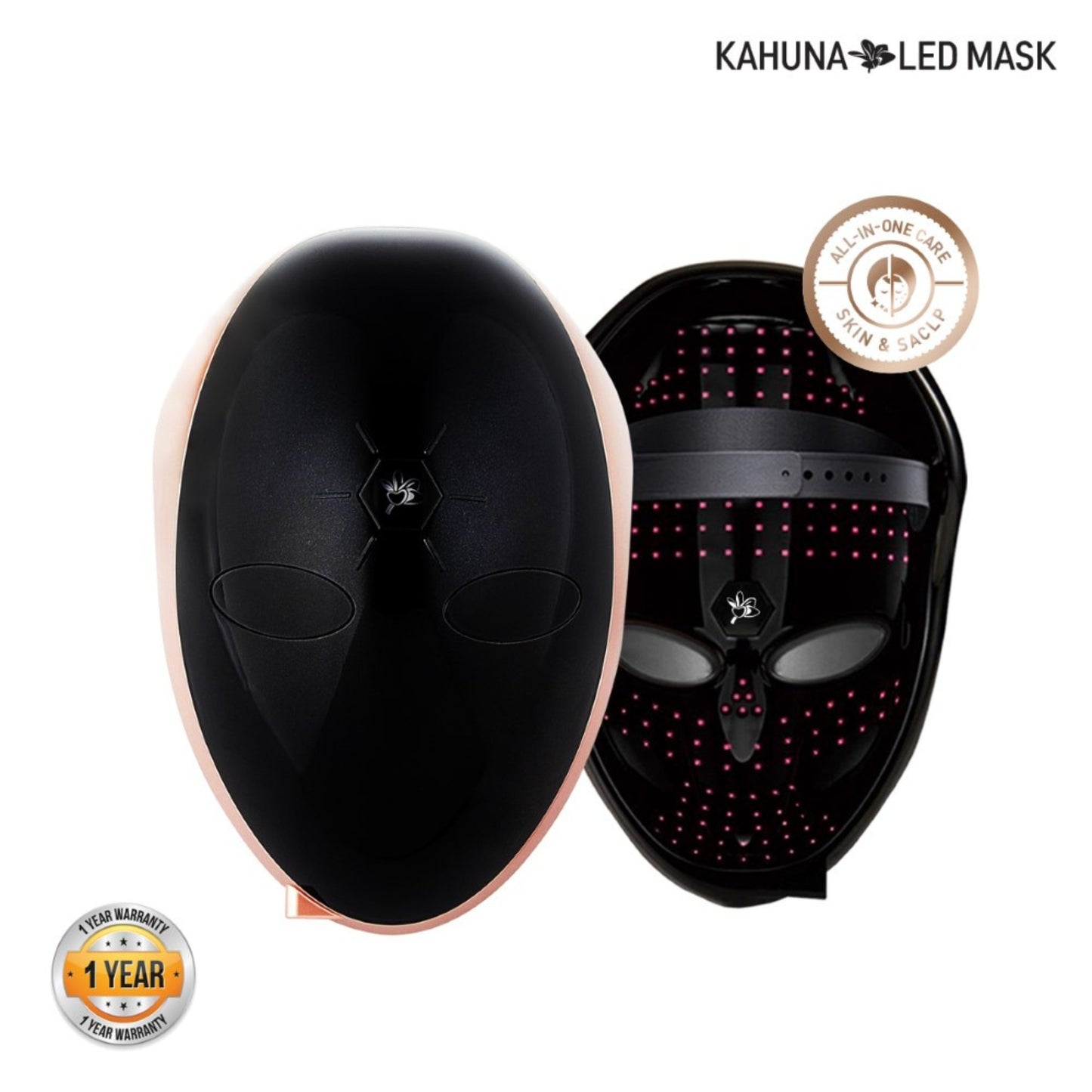 Kahuna Premium LED Mask – Collagen Activation | Black / RoseGold