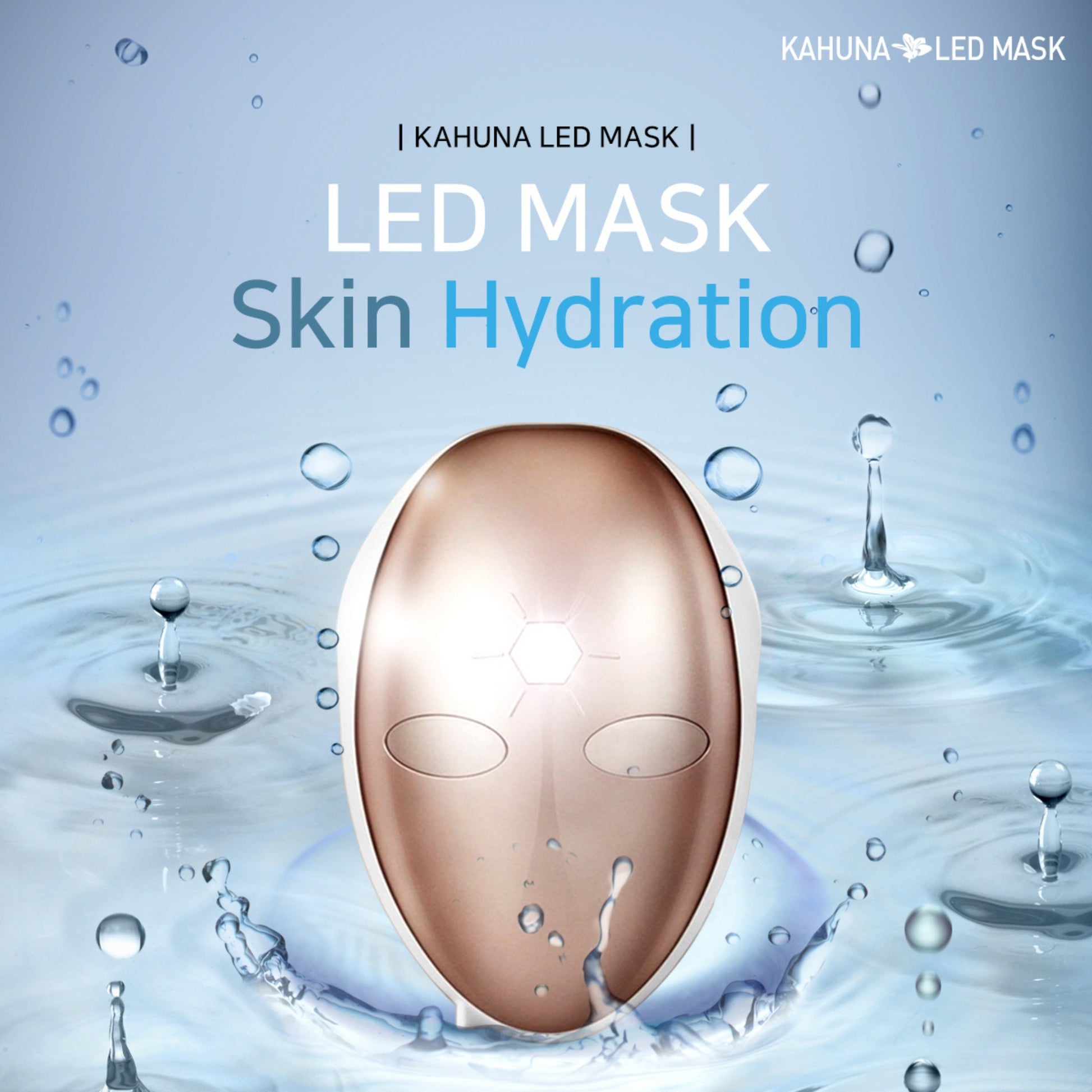 Kahuna LED mask in beige finish for facial skincare treatment