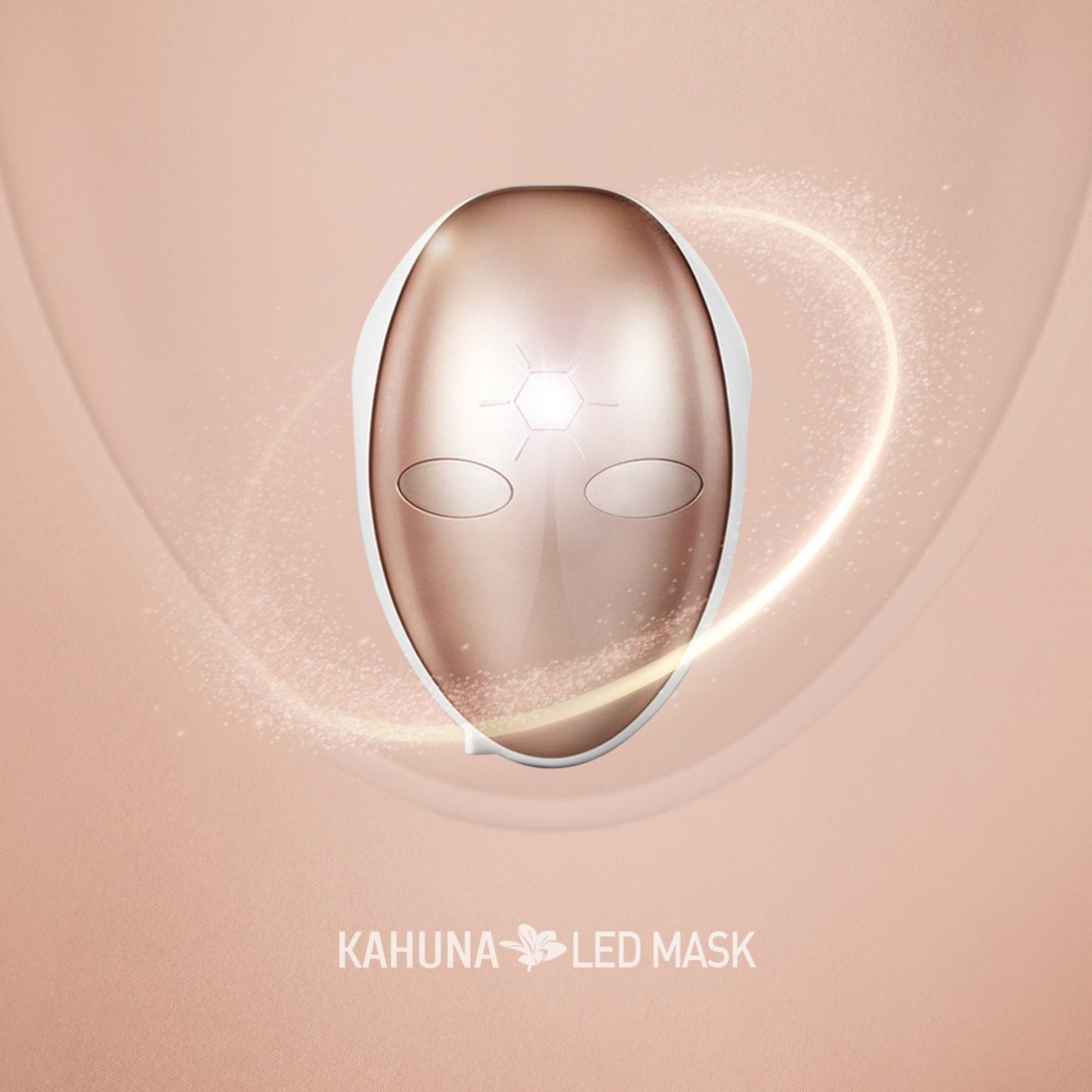 Kahuna LED mask glowing purple background for beauty and wellness