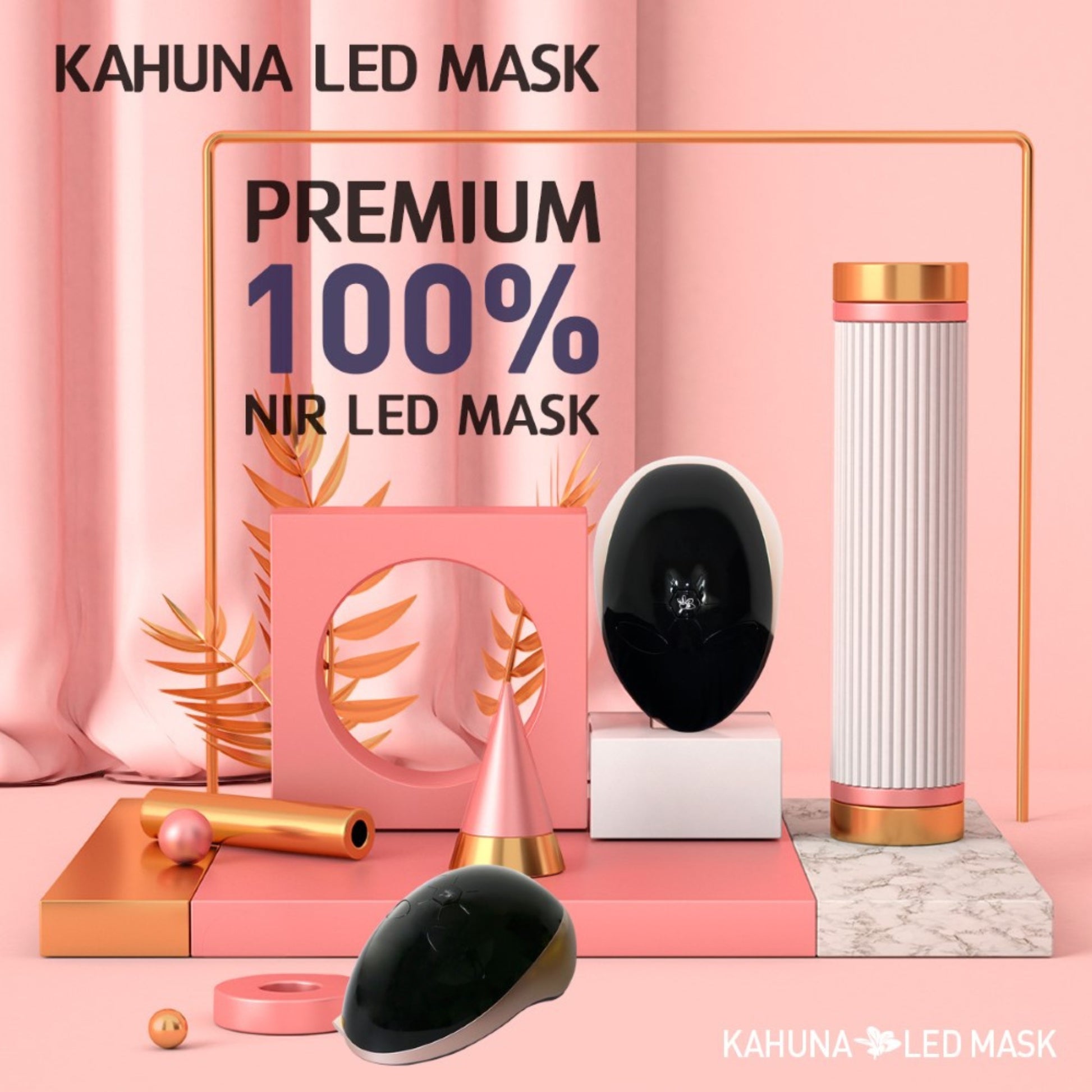 Kahuna Premium LED mask two-piece set for complete facial therapy
