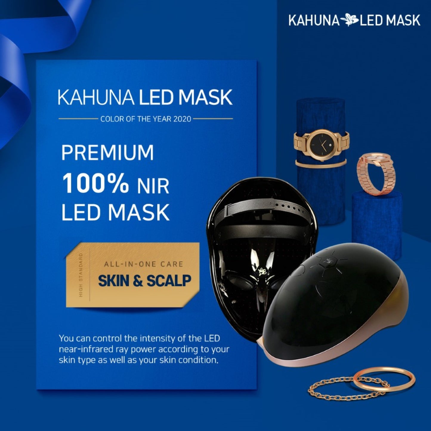 Kahuna Premium LED mask hydration promotion for smoother glowing skin