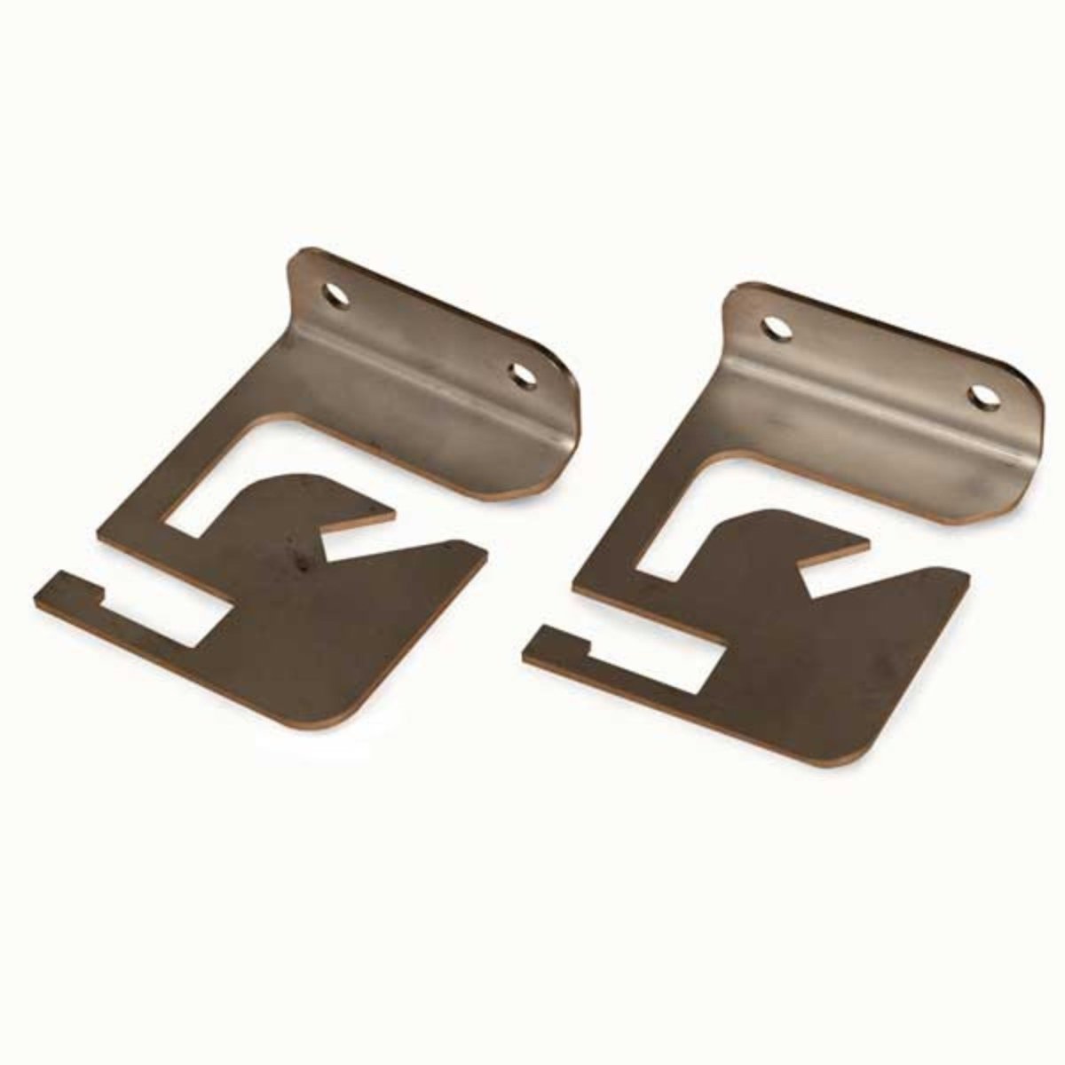 Leisurecraft single bench metal mounting brackets displayed on white background for secure installation