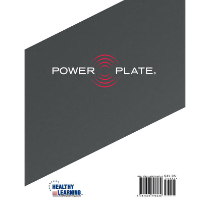 Back cover of Power Plate Acceleration Training Handbook with Healthy Learning logo and ISBN details