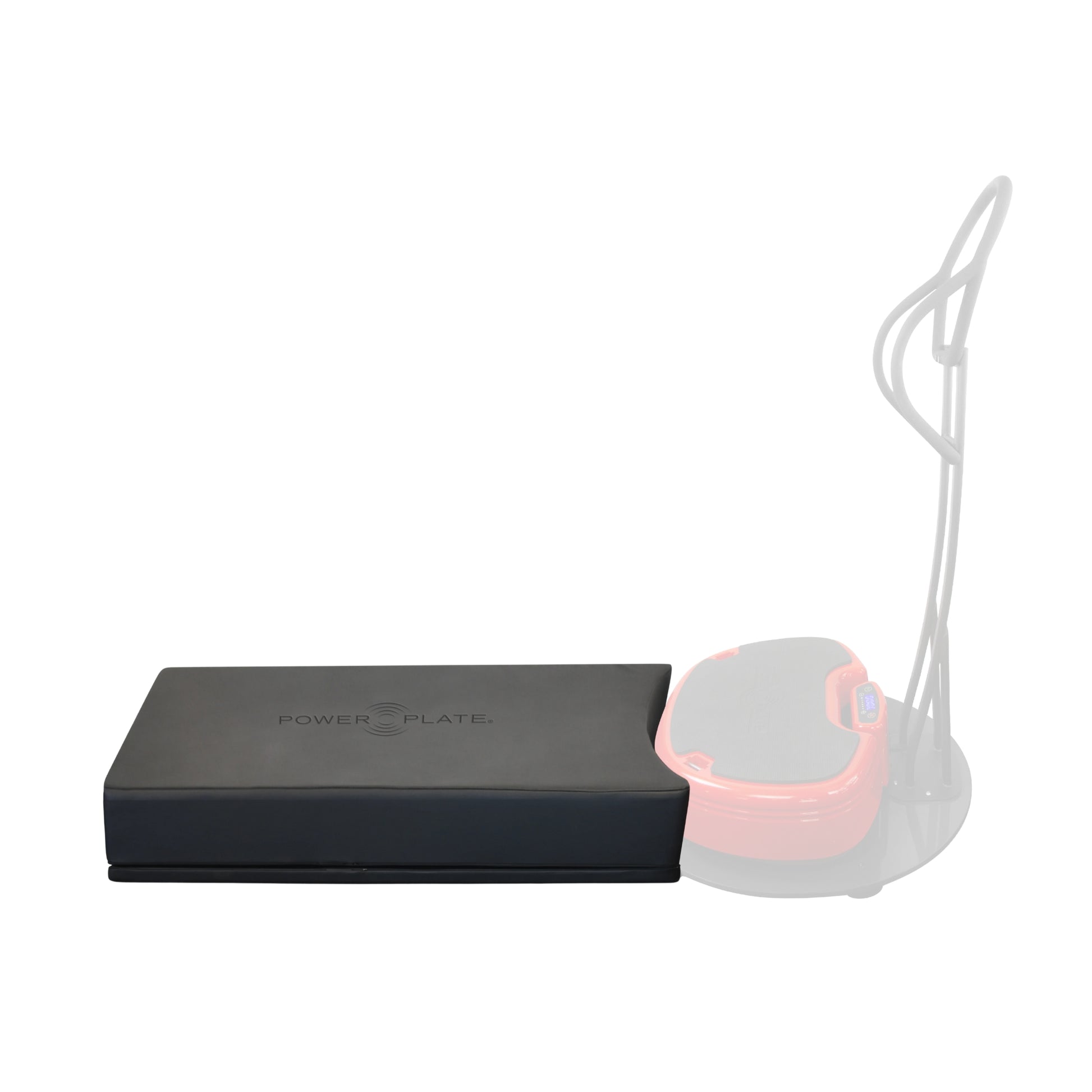 Power Plate step platform shown aligned with MOVE machine for expanded exercise functionality
