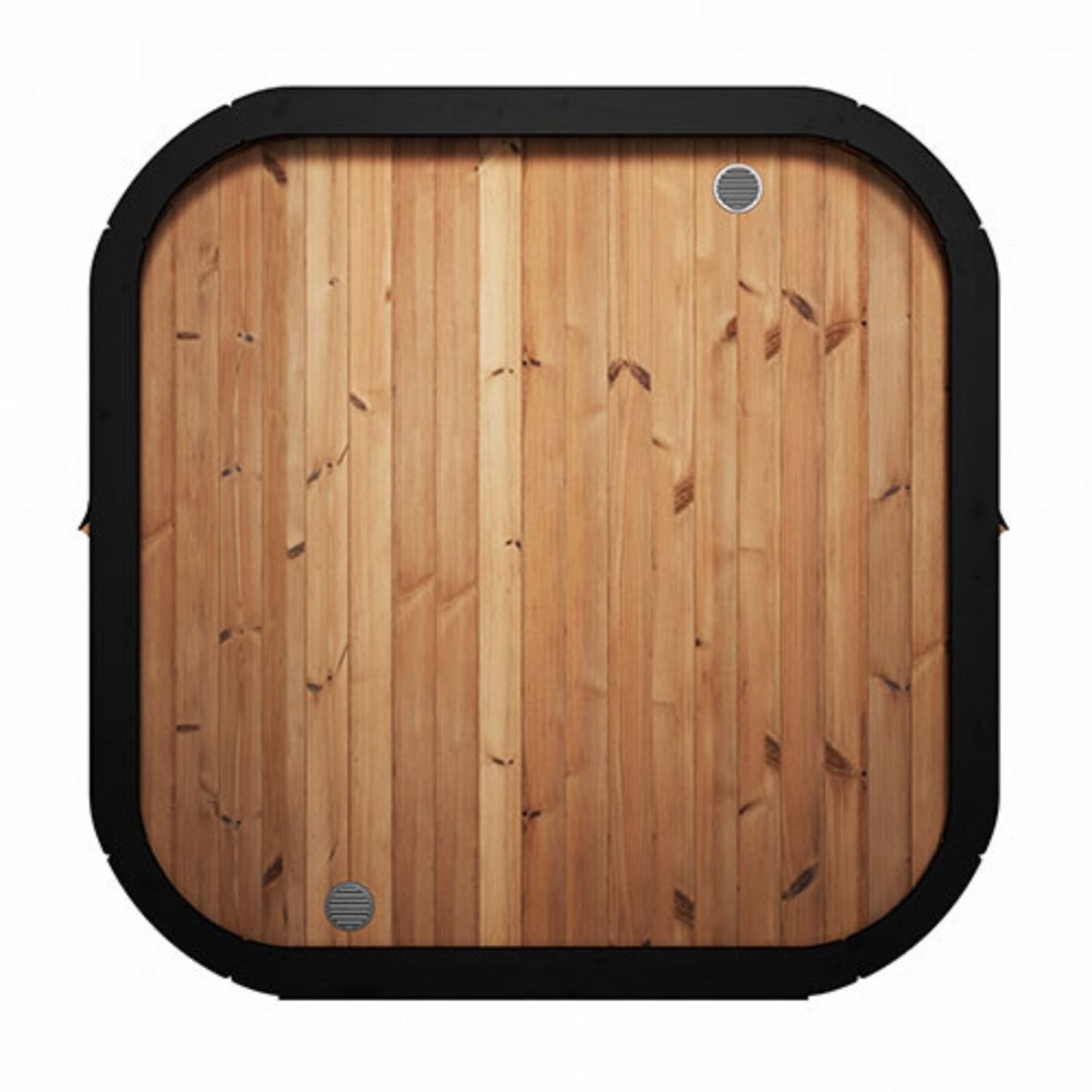 SaunaLife CL7G rear panel view with natural wood siding and smooth vertical design.