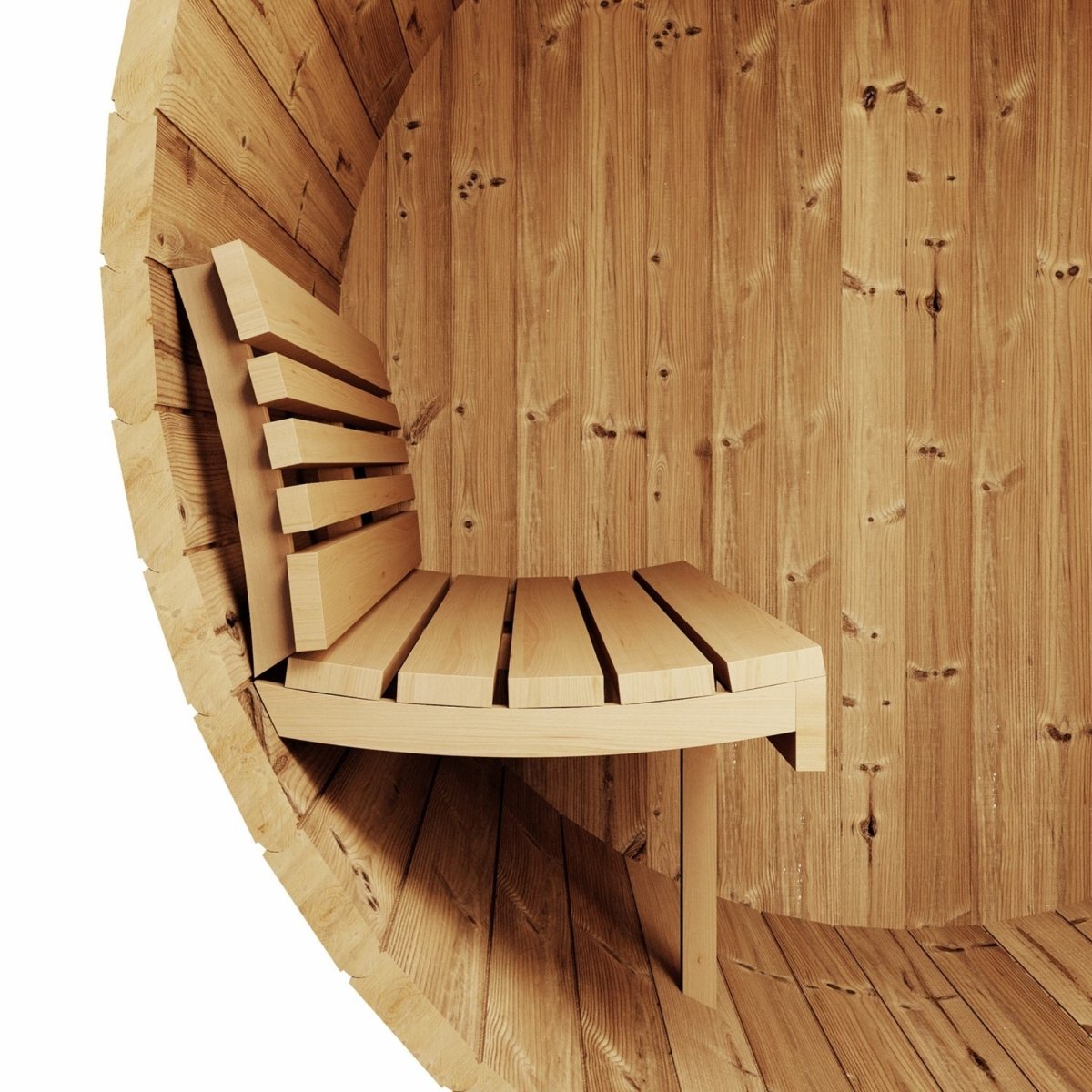 SaunaLife E6 wooden bench and frame designed for stability and comfortable seating.